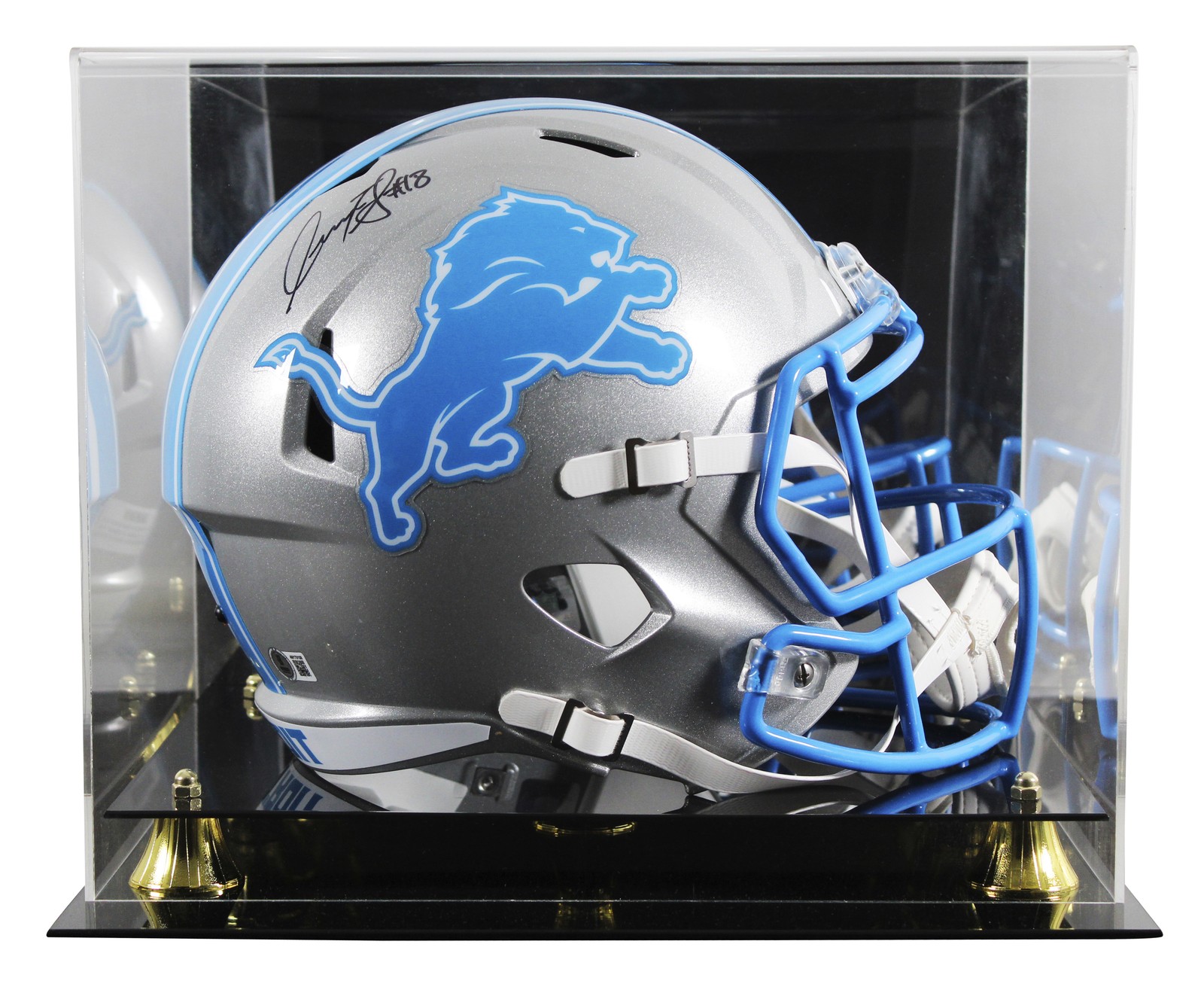 Lions Isaac TeSlaa Signed Full Size Speed Rep Helmet W/ Case BAS Witnessed