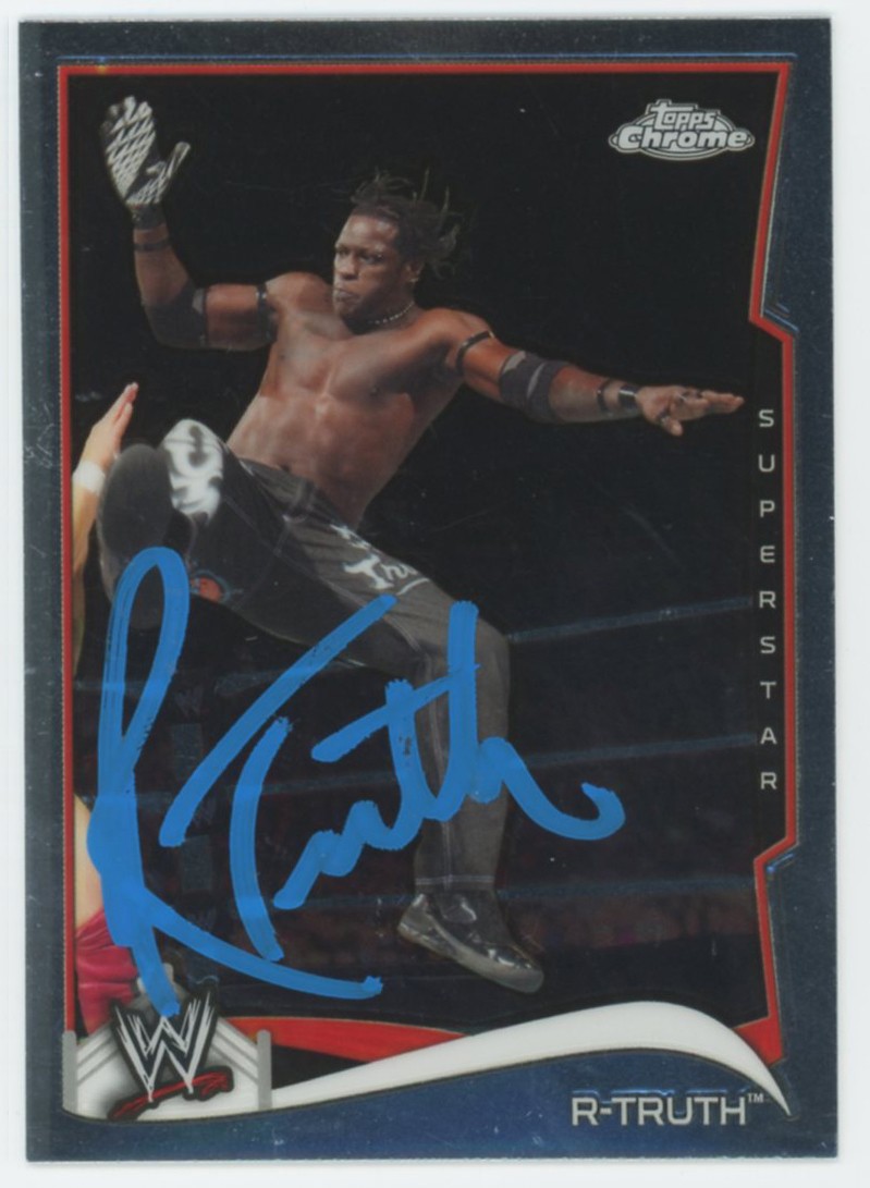 R-Truth WWE Authentic Signed 2014 Topps #37 Card BAS #BS86758