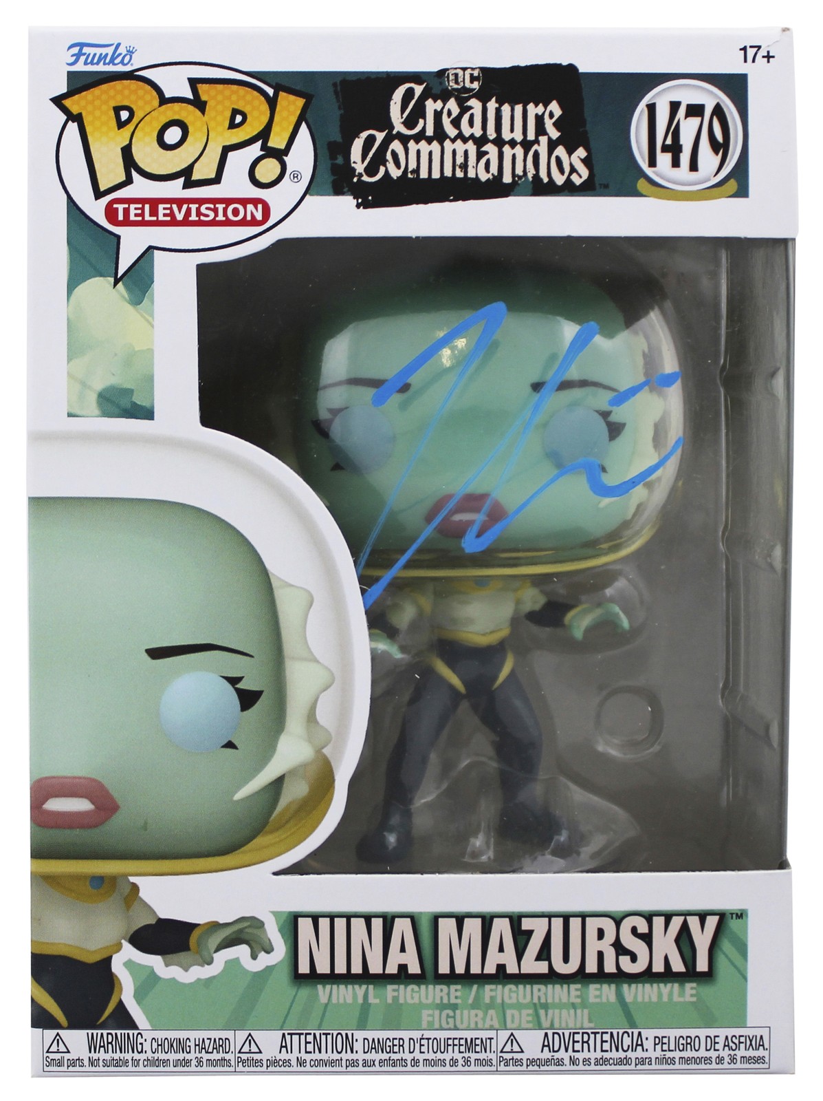 ZOE CHAO SIGNED DC CREATURE COMMANDOS NINA MAZURSKY FUNKO POP VINYL FIGURE BAS COLLECTIBLE MEMORABILIA
