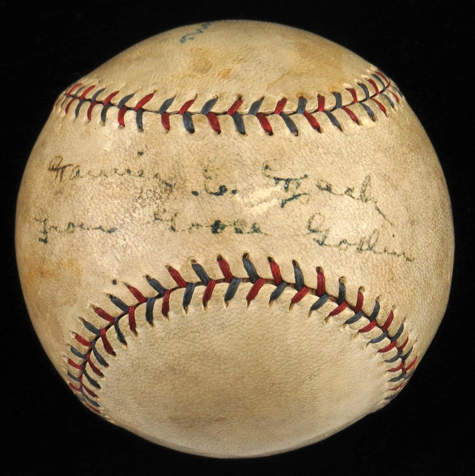 1927 GOOSE GOSLIN SINGLE SIGNED AUTOGRAPHED AMERICAN LEAGUE BASEBALL JSA COA COLLECTIBLE MEMORABILIA