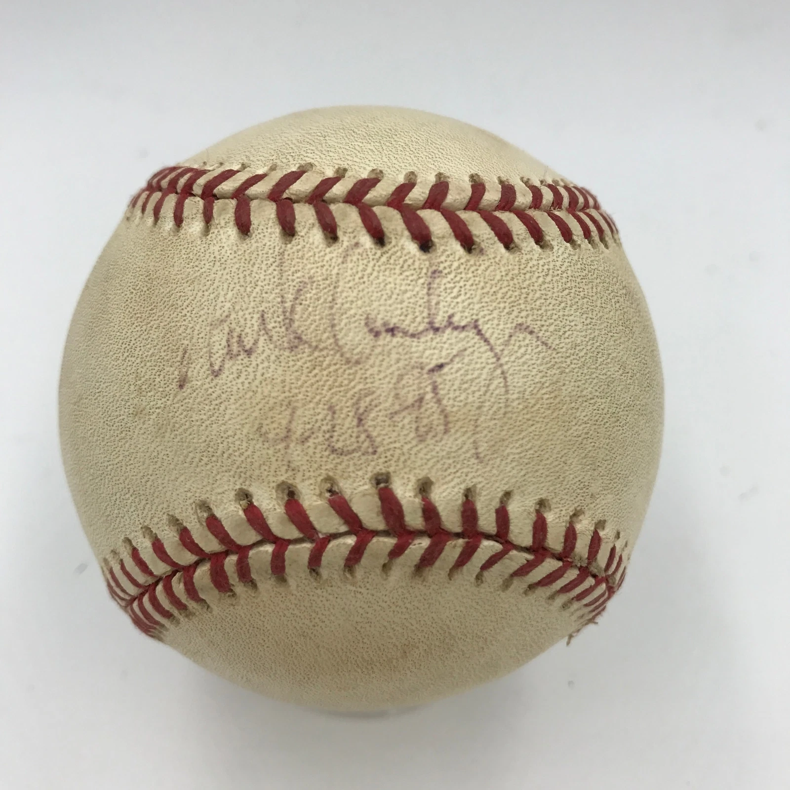 Mark Gubicza 9-28-1995 33rd Start Signed Game Used Baseball PSA DNA COA