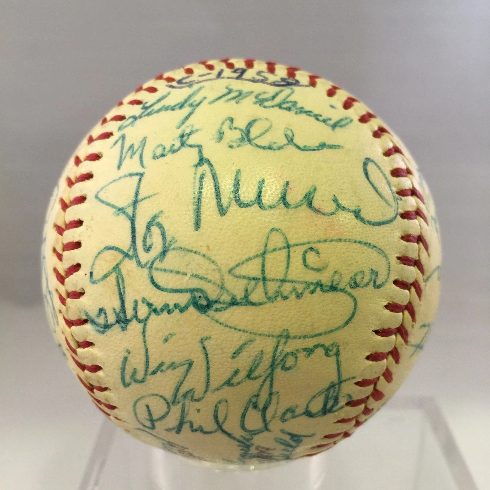 Incredible 1958 St. Louis Cardinals Team Signed Baseball With 39 Signatures! PSA