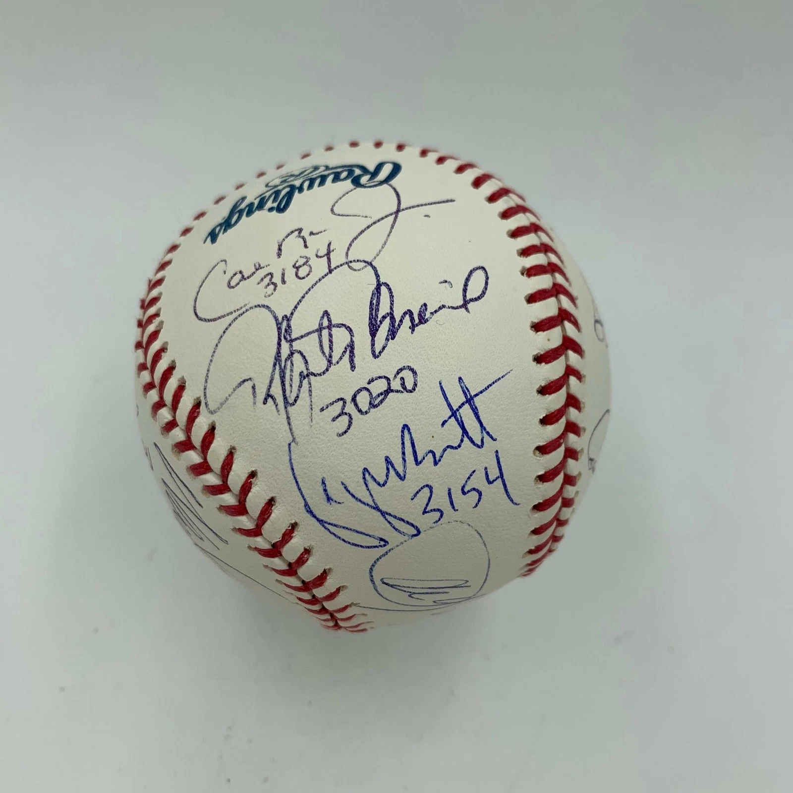 Stunning 3,000 Hit Club Signed Baseball With Hit Total Inscriptions JSA COA