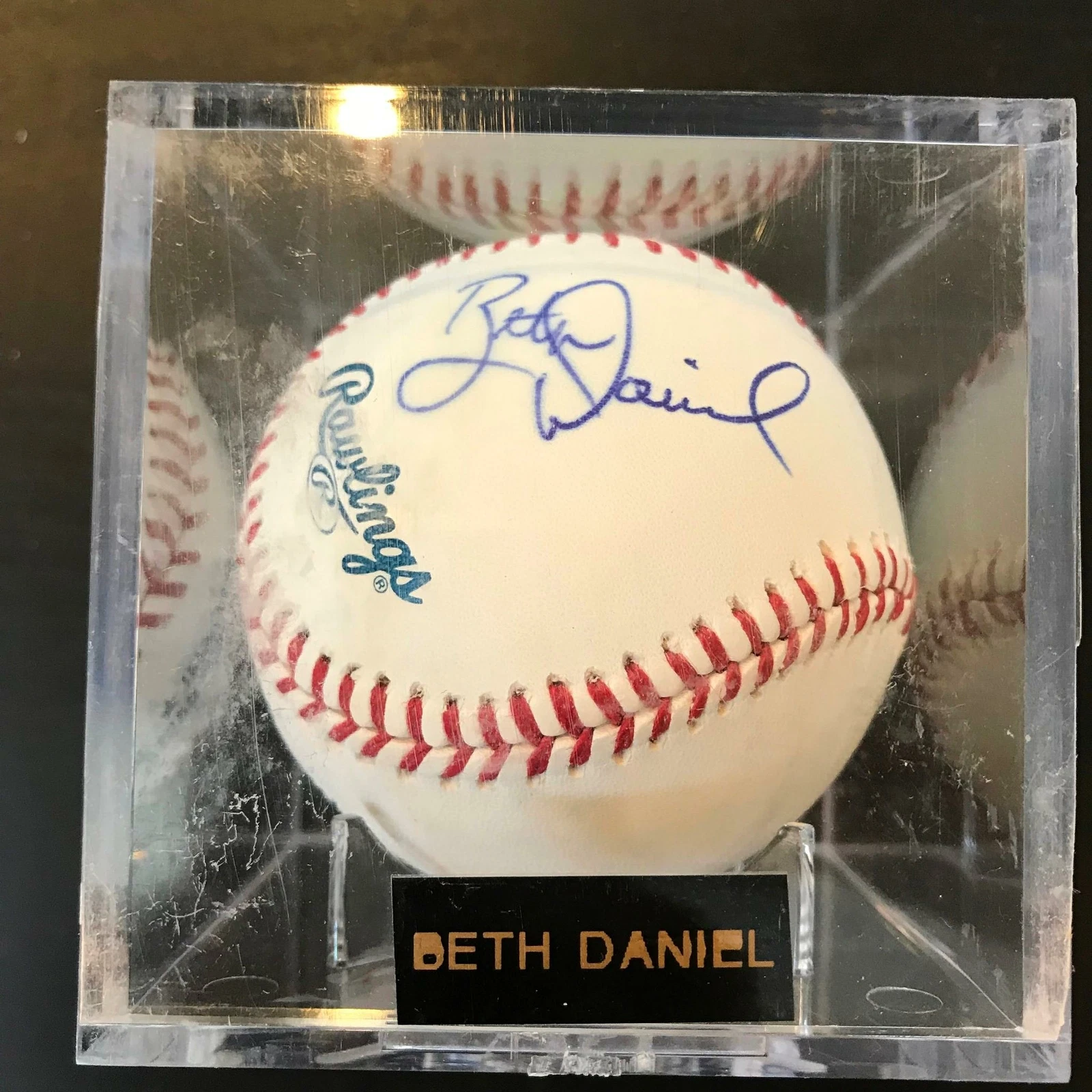 Beth Daniel Carner Signed Autographed Official Major League Baseball PGA Golf
