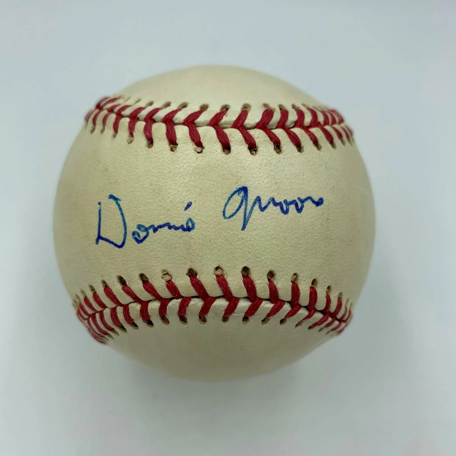 RARE Donnie Moore Single Signed Baseball Angels Dec. Age 35 - 1989 With JSA COA