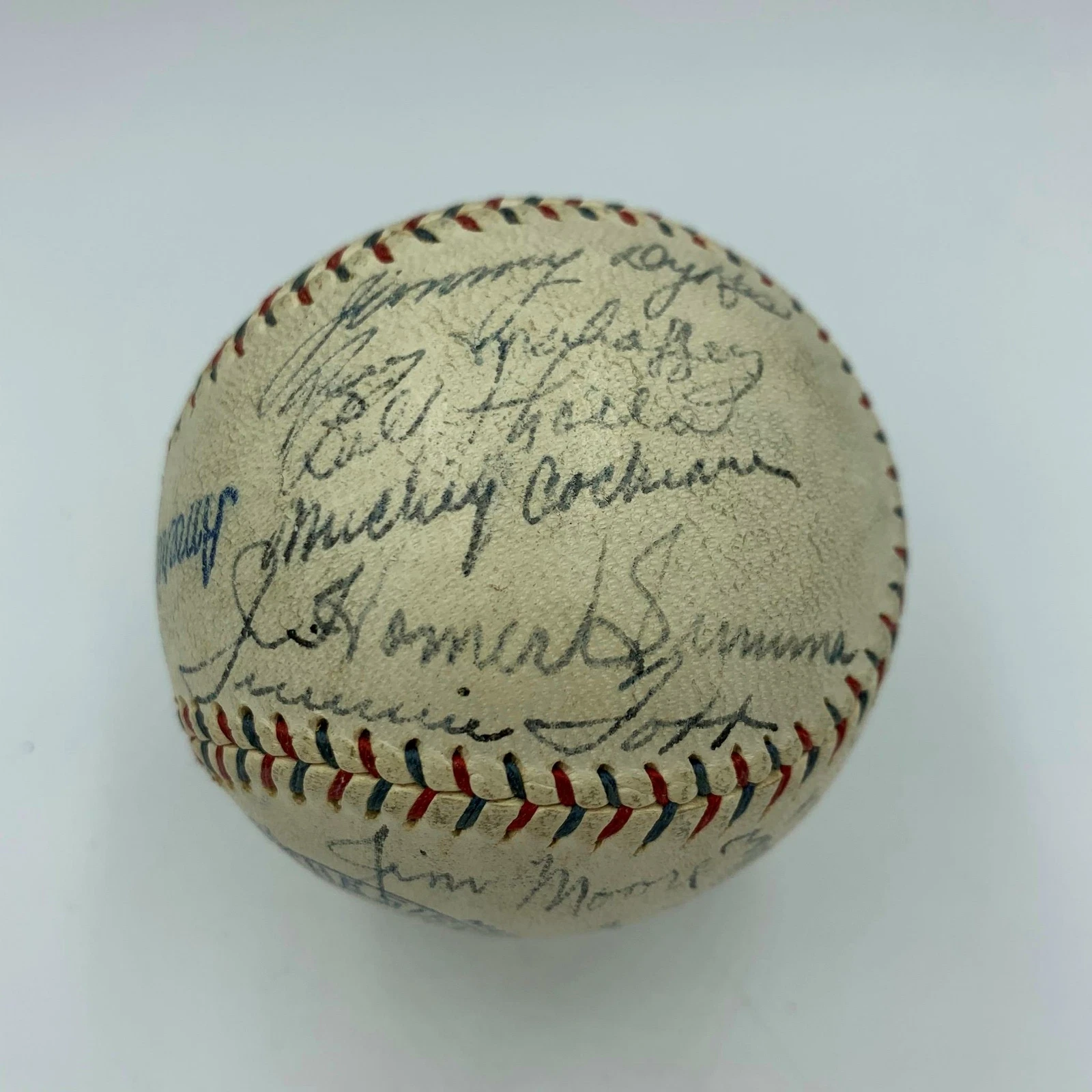 1930 PHILADELPHIA ATHLETICS A’S WORLD SERIES CHAMPS TEAM SIGNED BASEBALL JSA COA COLLECTIBLE MEMORABILIA