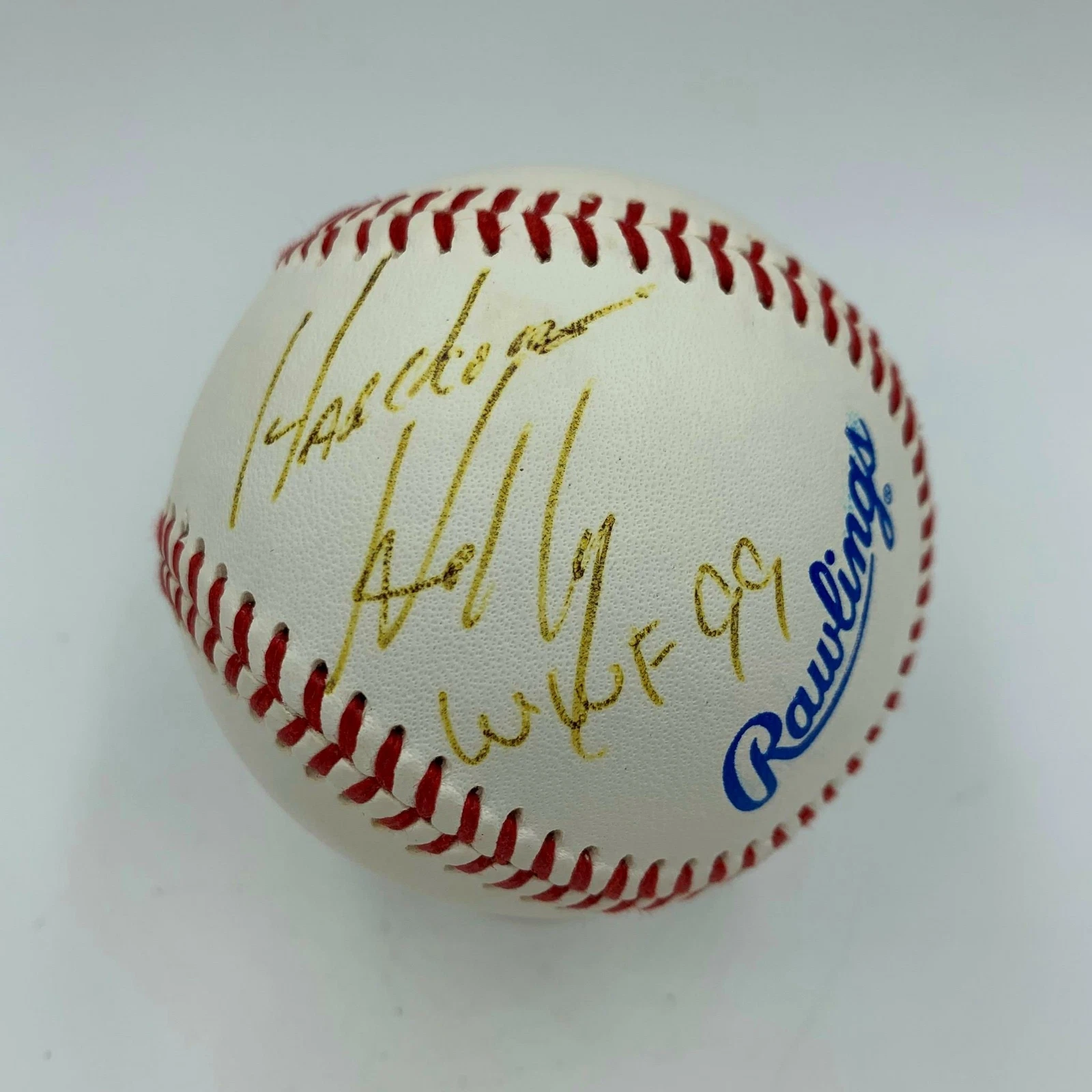 HARDCORE HOLLY SINGLE SIGNED AUTOGRAPHED BASEBALL WWE WRESTLING WITH JSA COA COLLECTIBLE MEMORABILIA