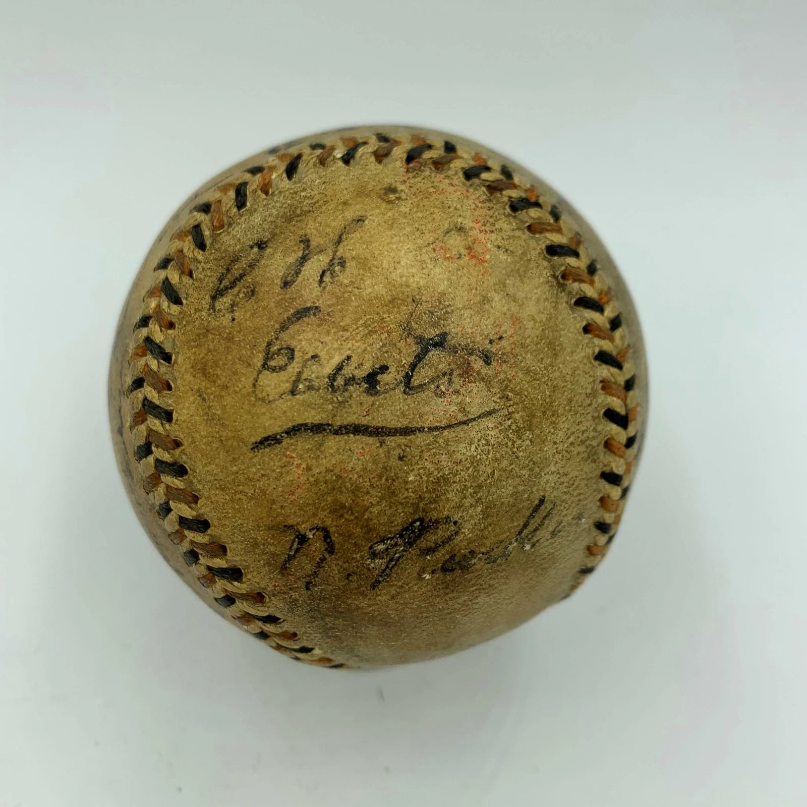 The Only Known Charles Ebbets Signed Baseball Ebbets Field 1913 Opening Day JSA
