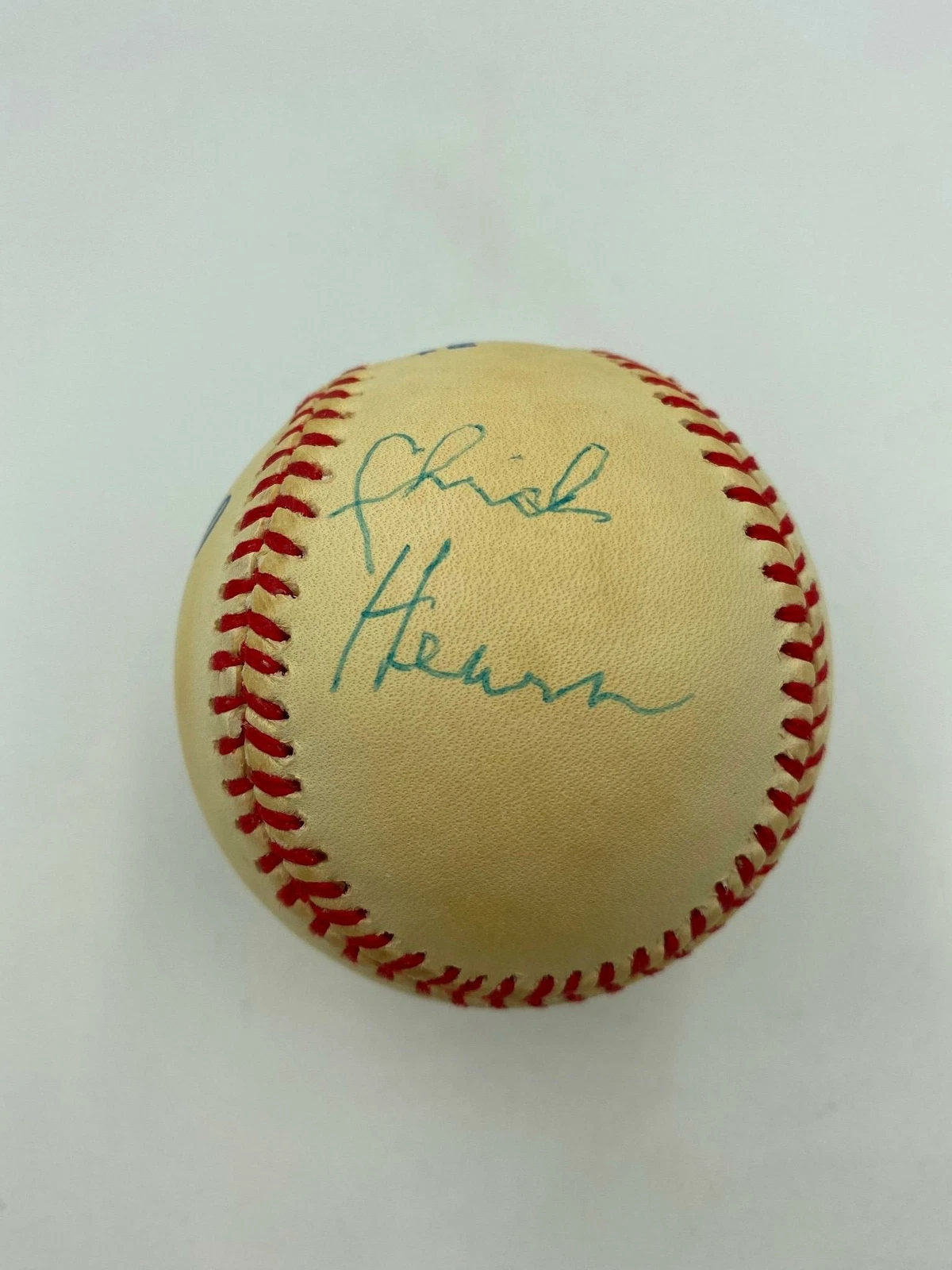 Rare Chick Hearn 1980's Single Signed Baseball Los Angeles Lakers PSA DNA COA