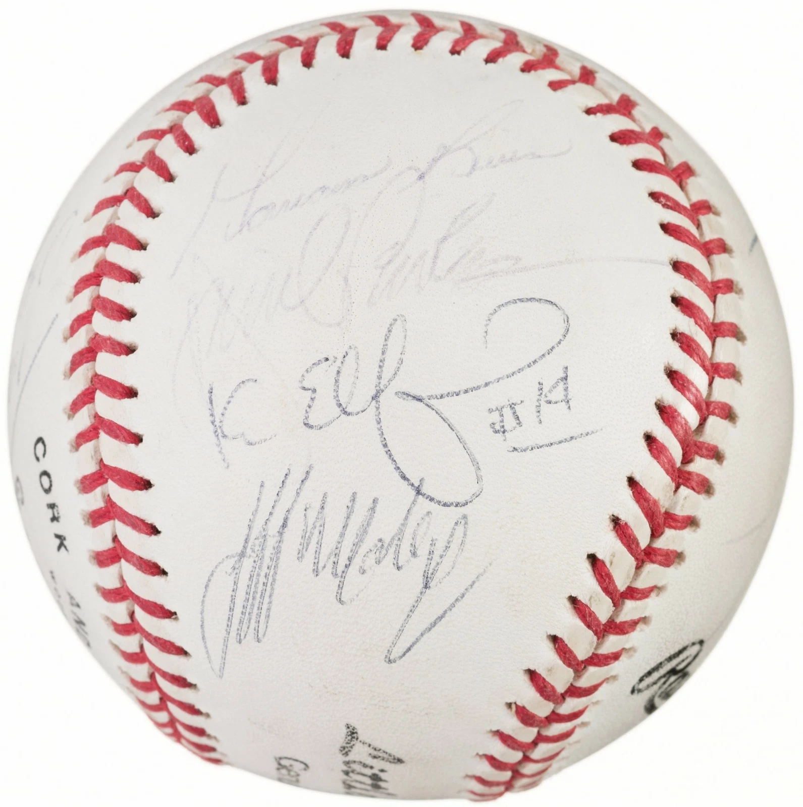 Mariano Rivera Pre Rookie 1995 Columbus Clippers Team Signed Baseball JSA COA