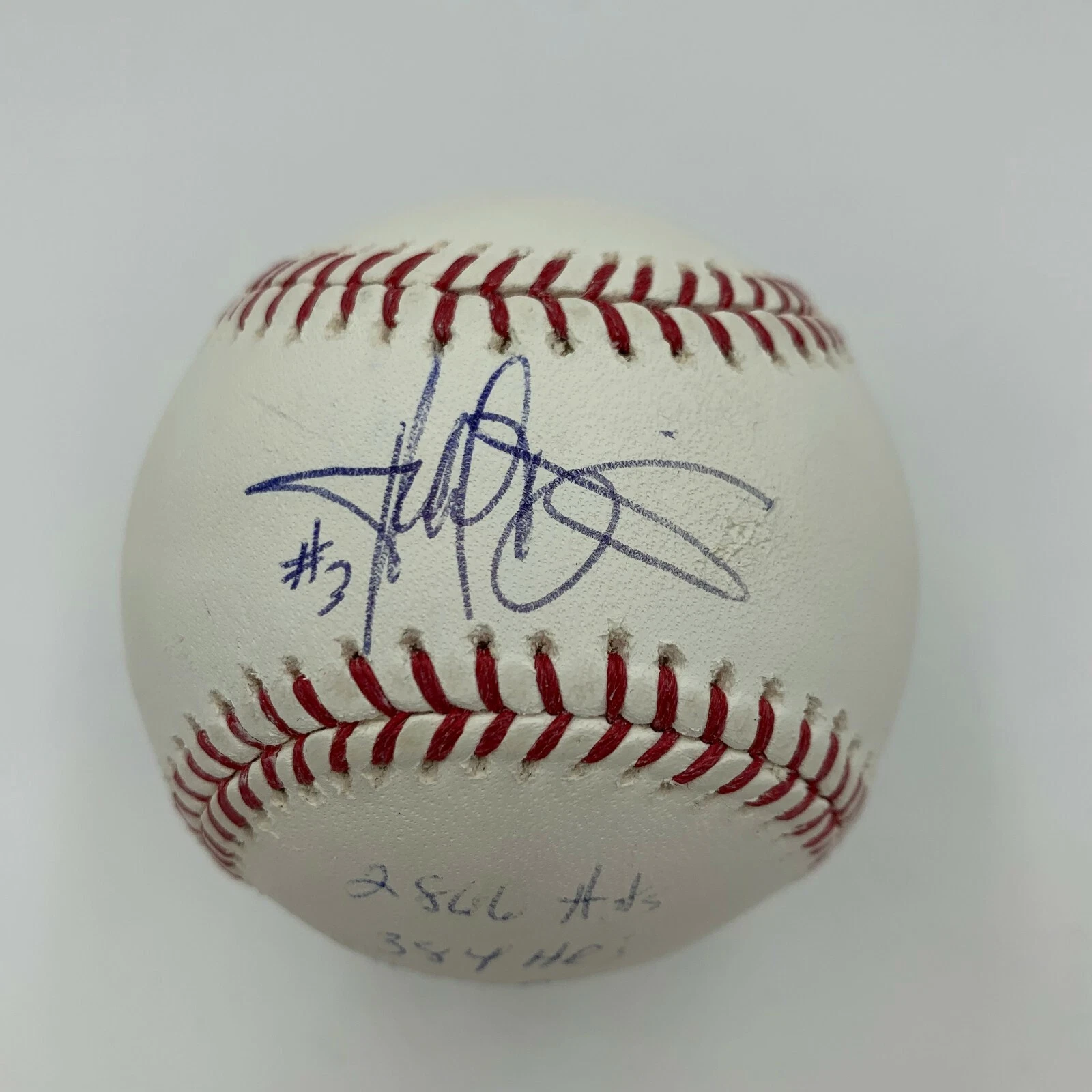 Harold Baines Signed Heavily Inscribed Stat MLB Baseball With JSA COA