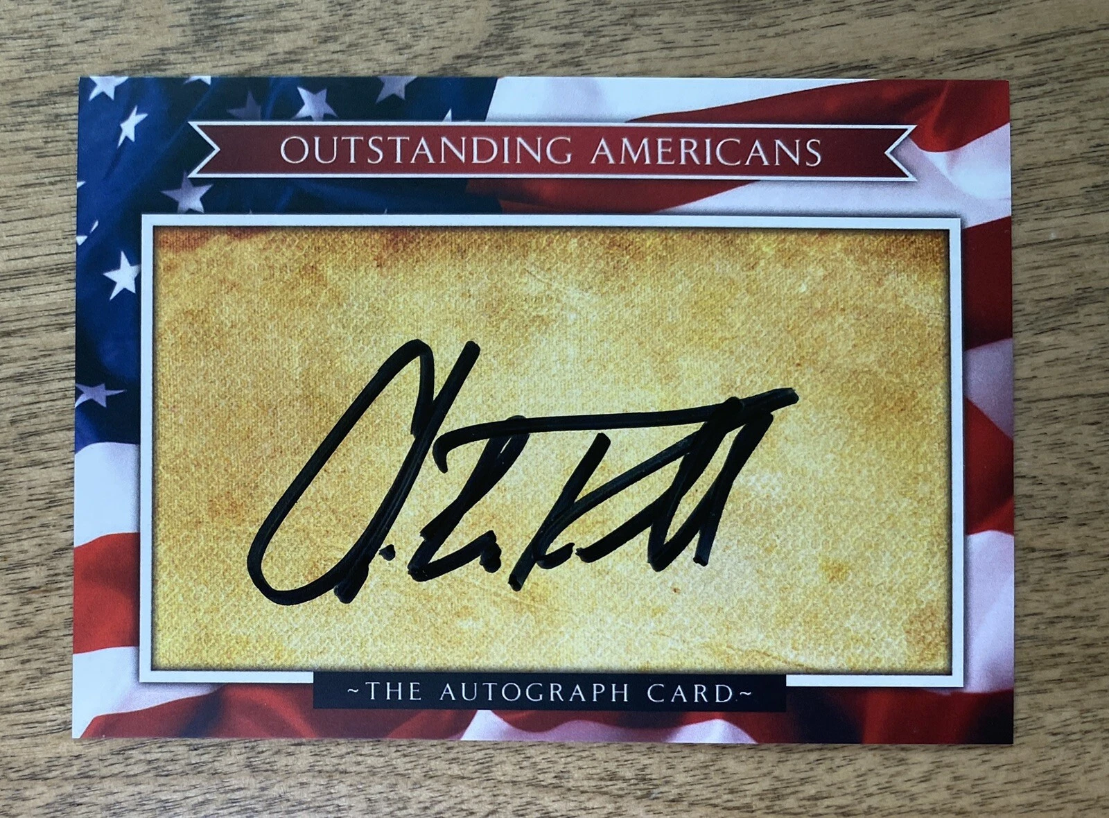 OUTSTANDING AMERICANS TRADING CARD GENERAL COLIN POWELL SIGNED AUTOGRAPH