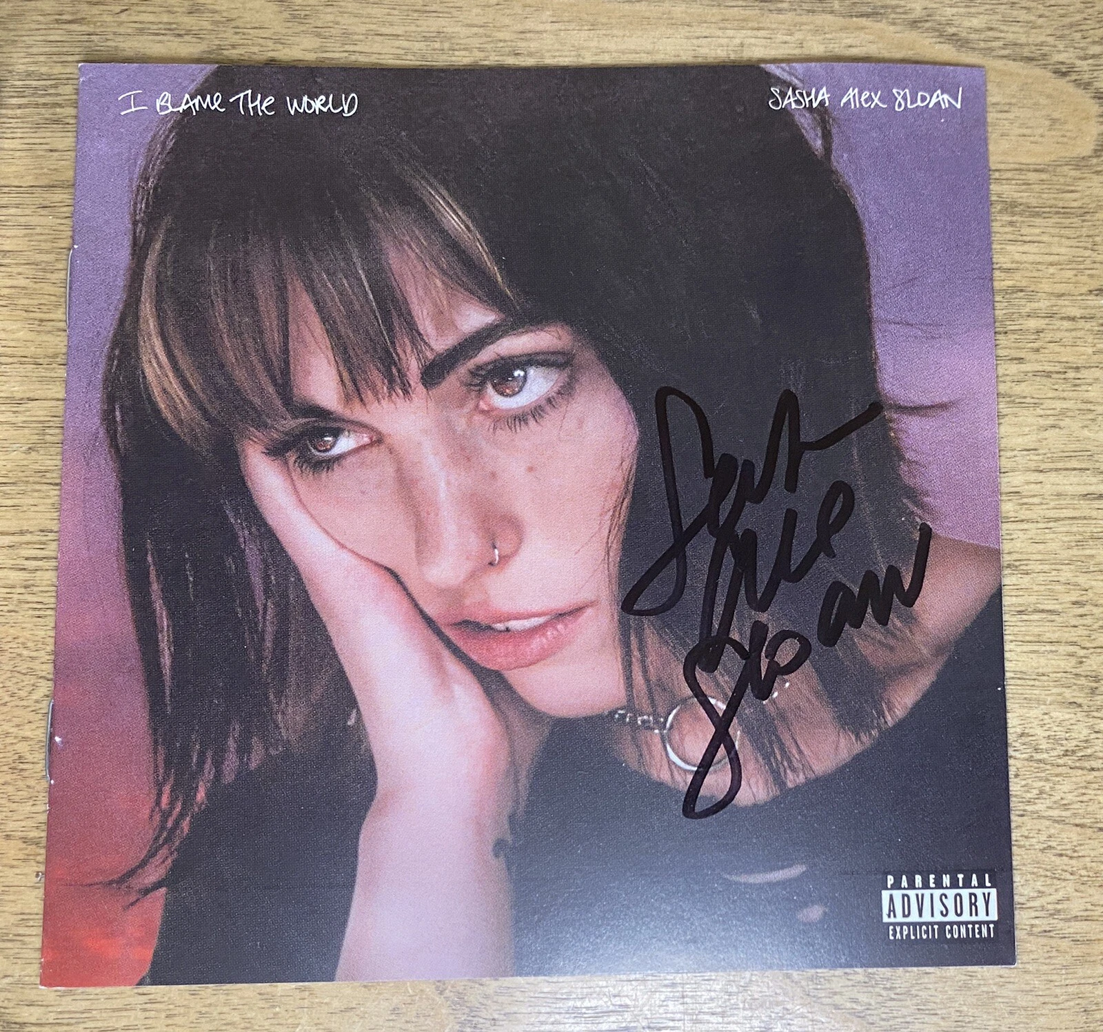 Signed SASHA ALEX SLOAN I Blame The World CD + Cover Autographed New Signed