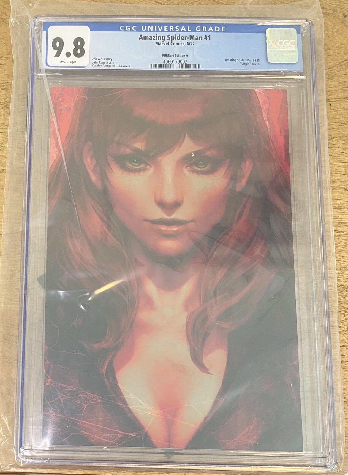AMAZING SPIDER-MAN #1 STANLEY ARTGERM LAU MARY JANE VIRGIN VARIANT CGC 9.8