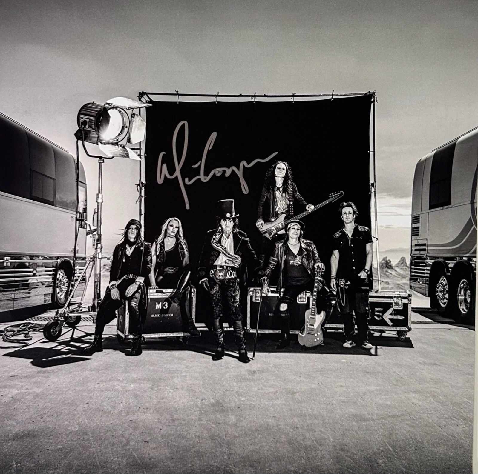 ALICE COOPER Signed Autograph Album Insert 