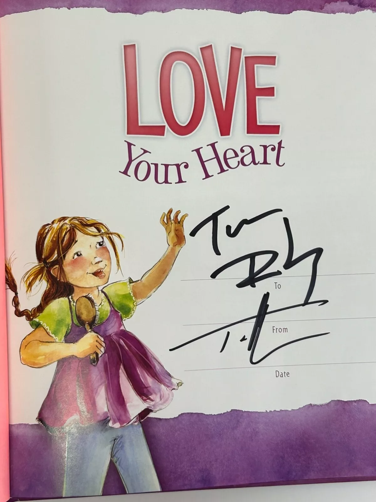 TIM MCGRAW Signed Autograph Book 