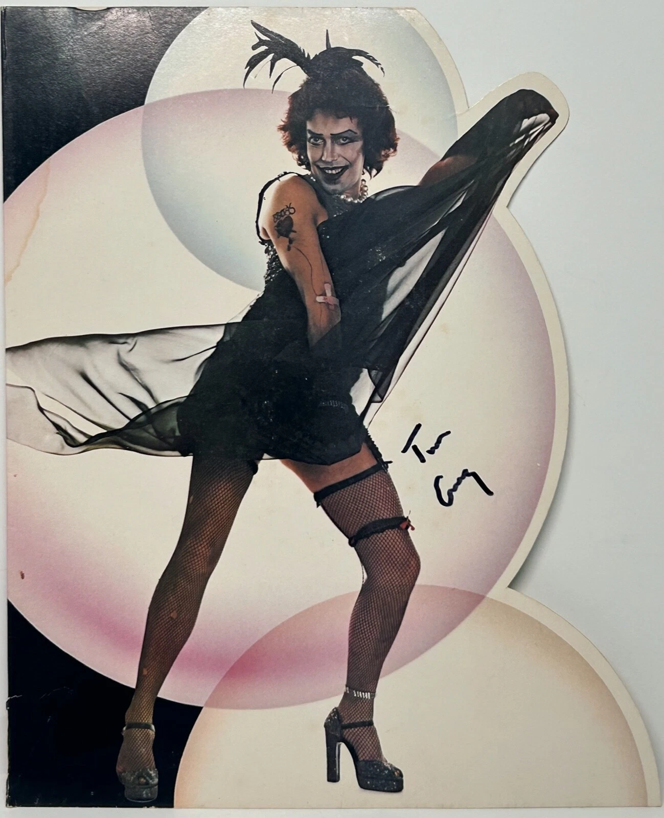TIM CURRY Signed Autographed LP Insert ROCKY HORROR PICTURE SHOW JSA COA