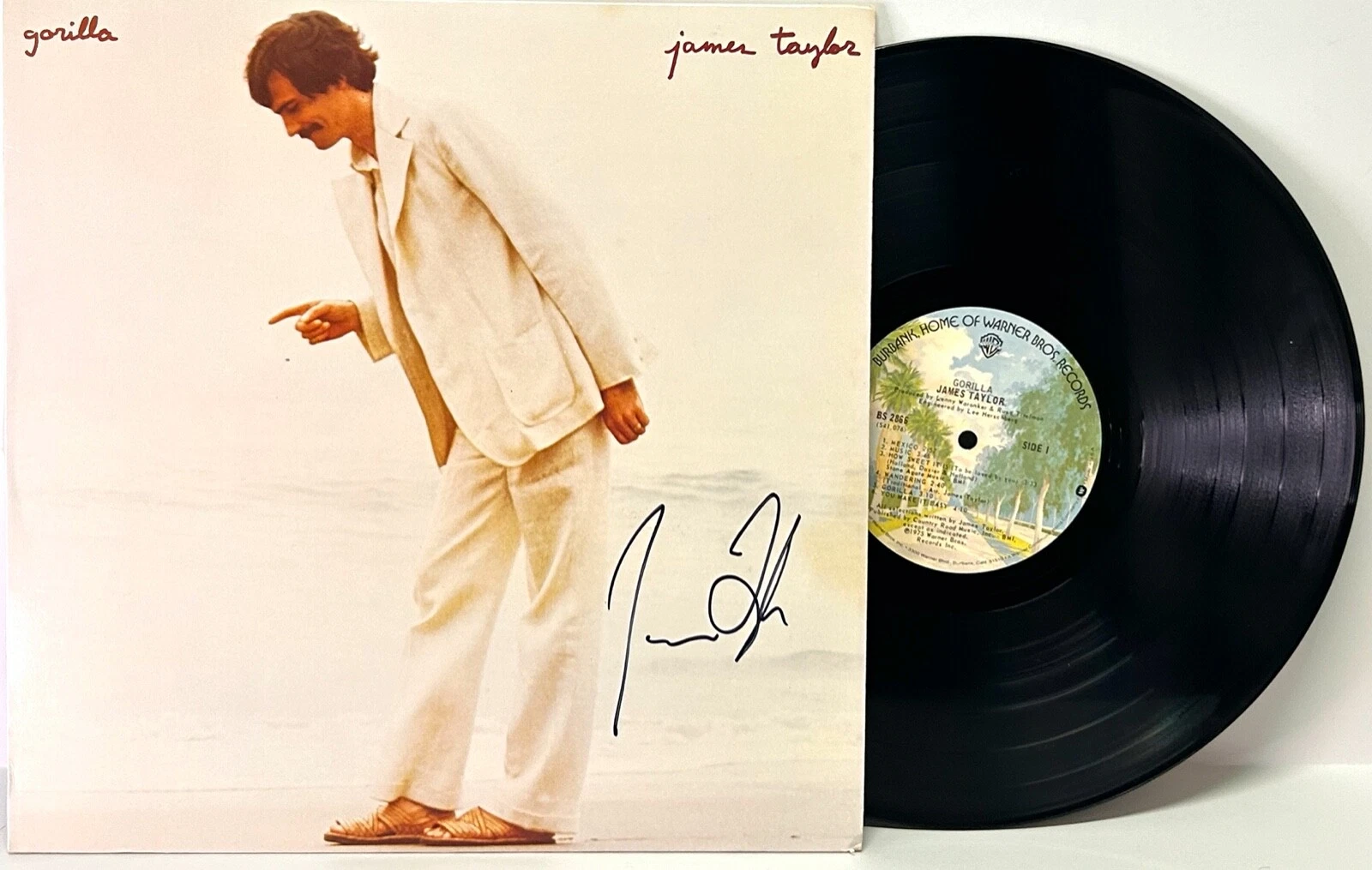 JAMES TAYLOR Signed Autograph Vinyl LP Cover 
