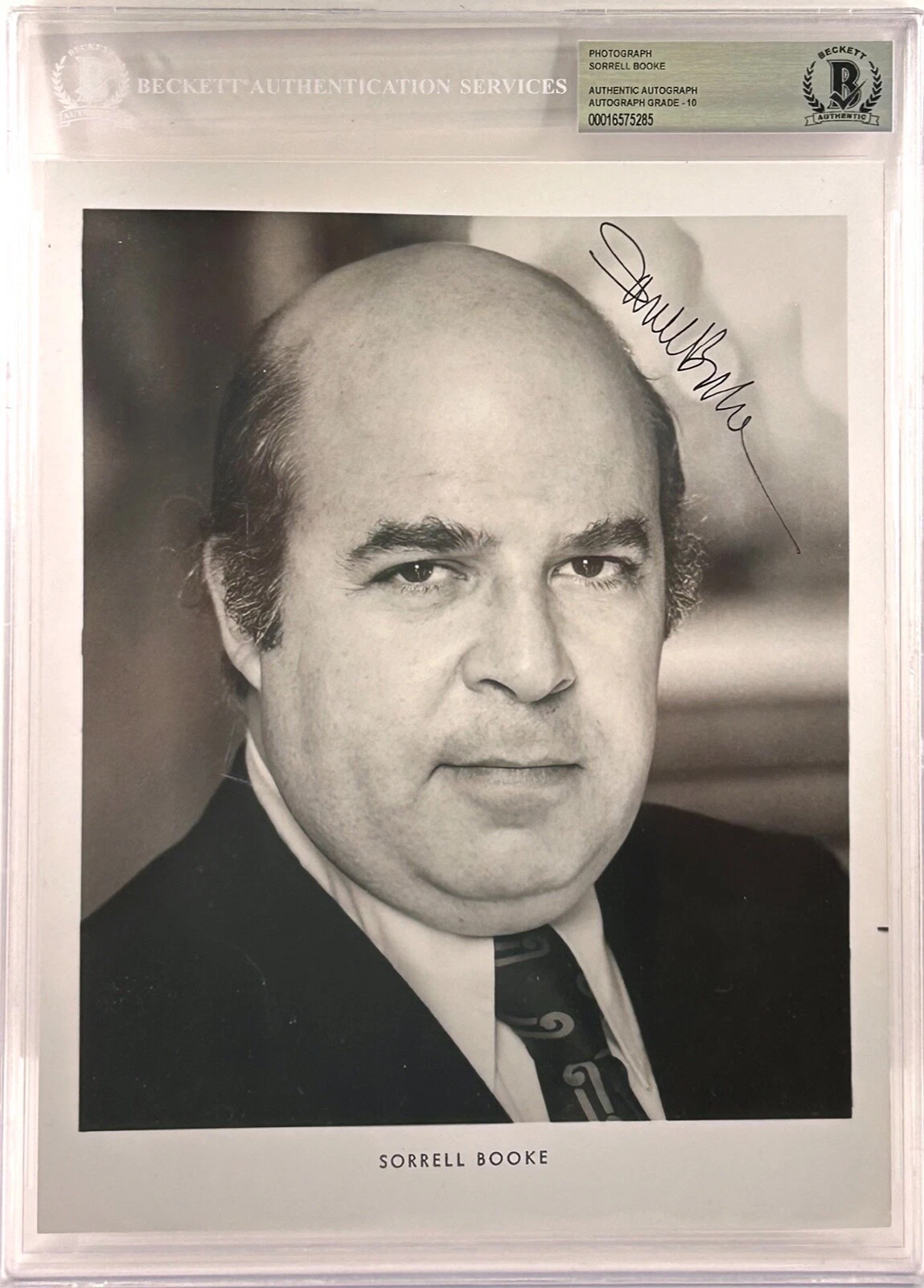 SORRELL BOOKE Signed Auto Encapsulated Headshot Dukes of Hazzard BAS Grade 10