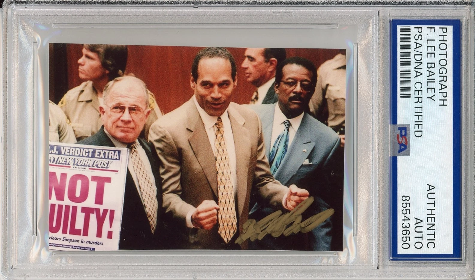 F LEE BAILEY SIGNED PICTURE PSA DNA COA AUTOGRAPHED OJ SIMPSON TRIAL ATTORNEY