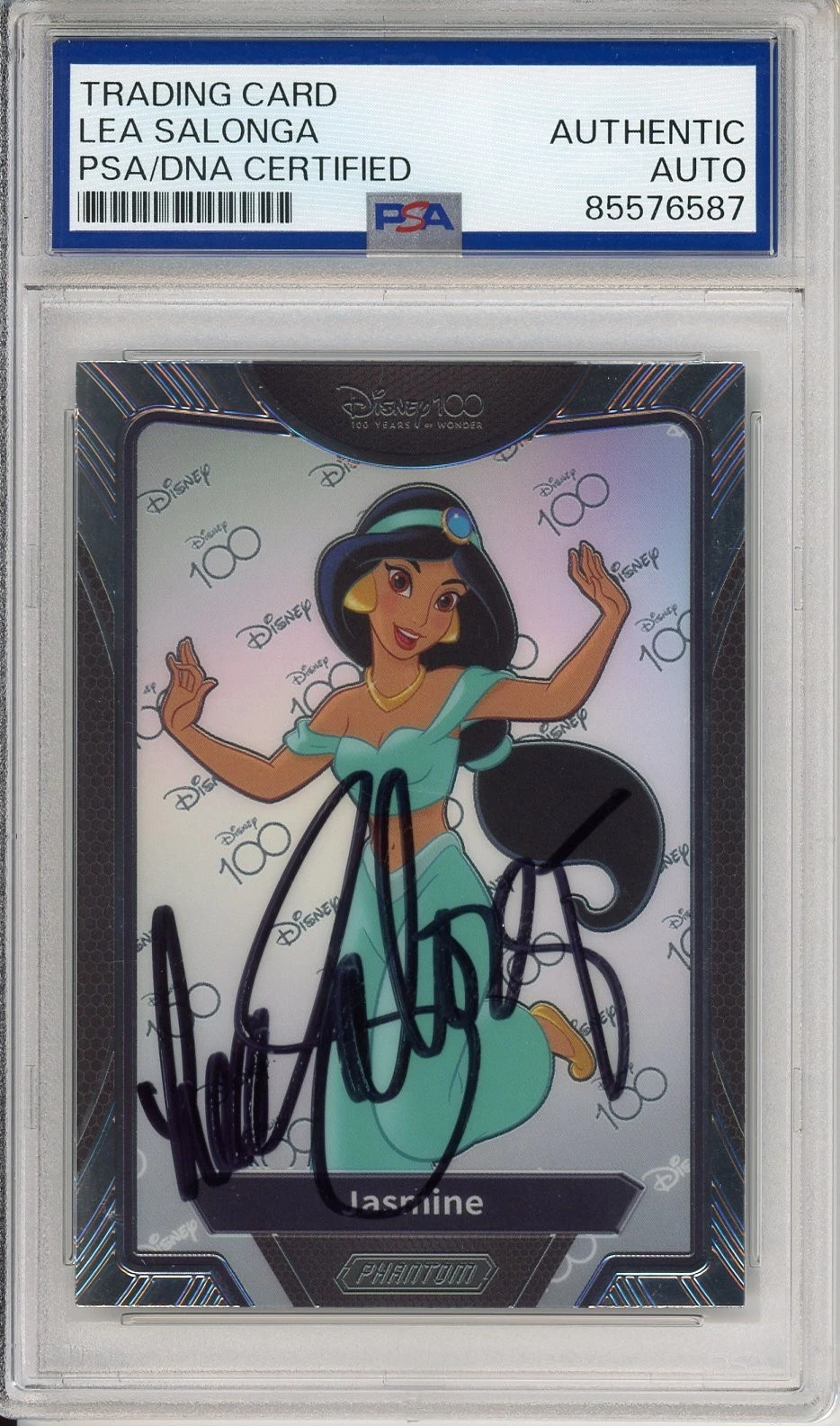 2023 KAKAWOW DISNEY 100 CHROME PRINCESS JASMINE SIGNED LEA SALONGA PSA DNA COA