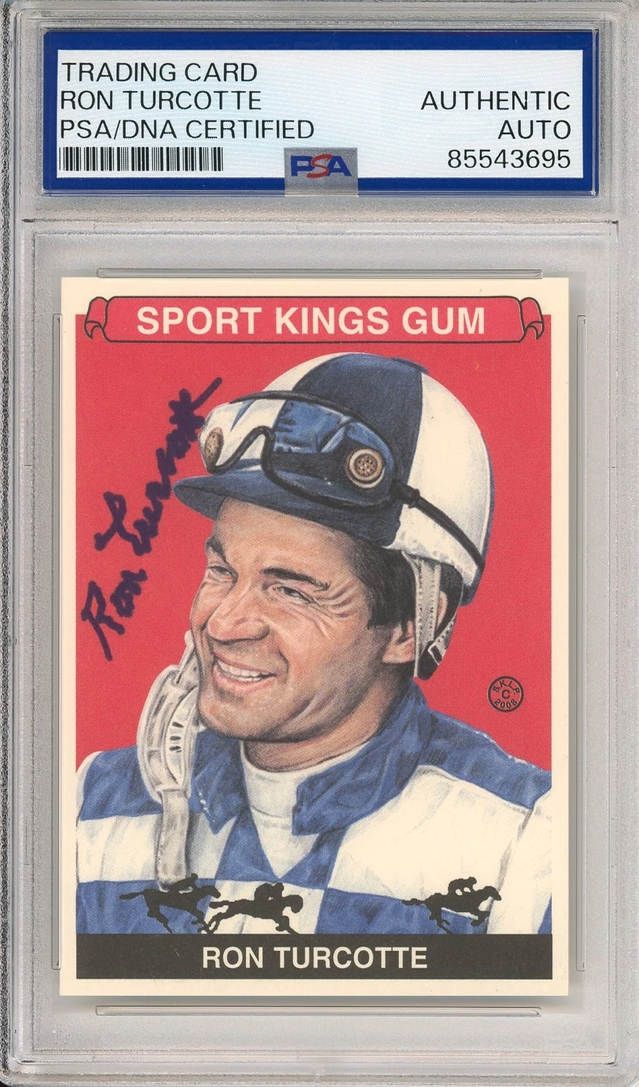 2008 SportKings Card Ron Turcotte SIGNED Secretariat PSA DNA COA Certified