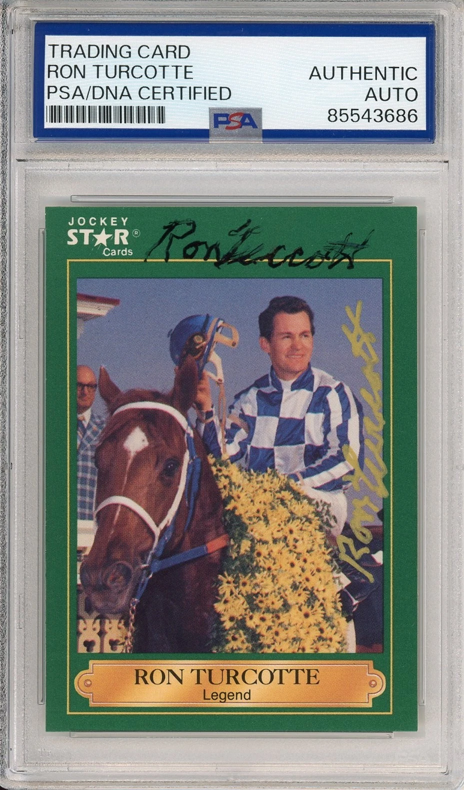 1991 Jockey Star Ron Turcotte SIGNED Card Secretariat PSA DNA COA Autographed