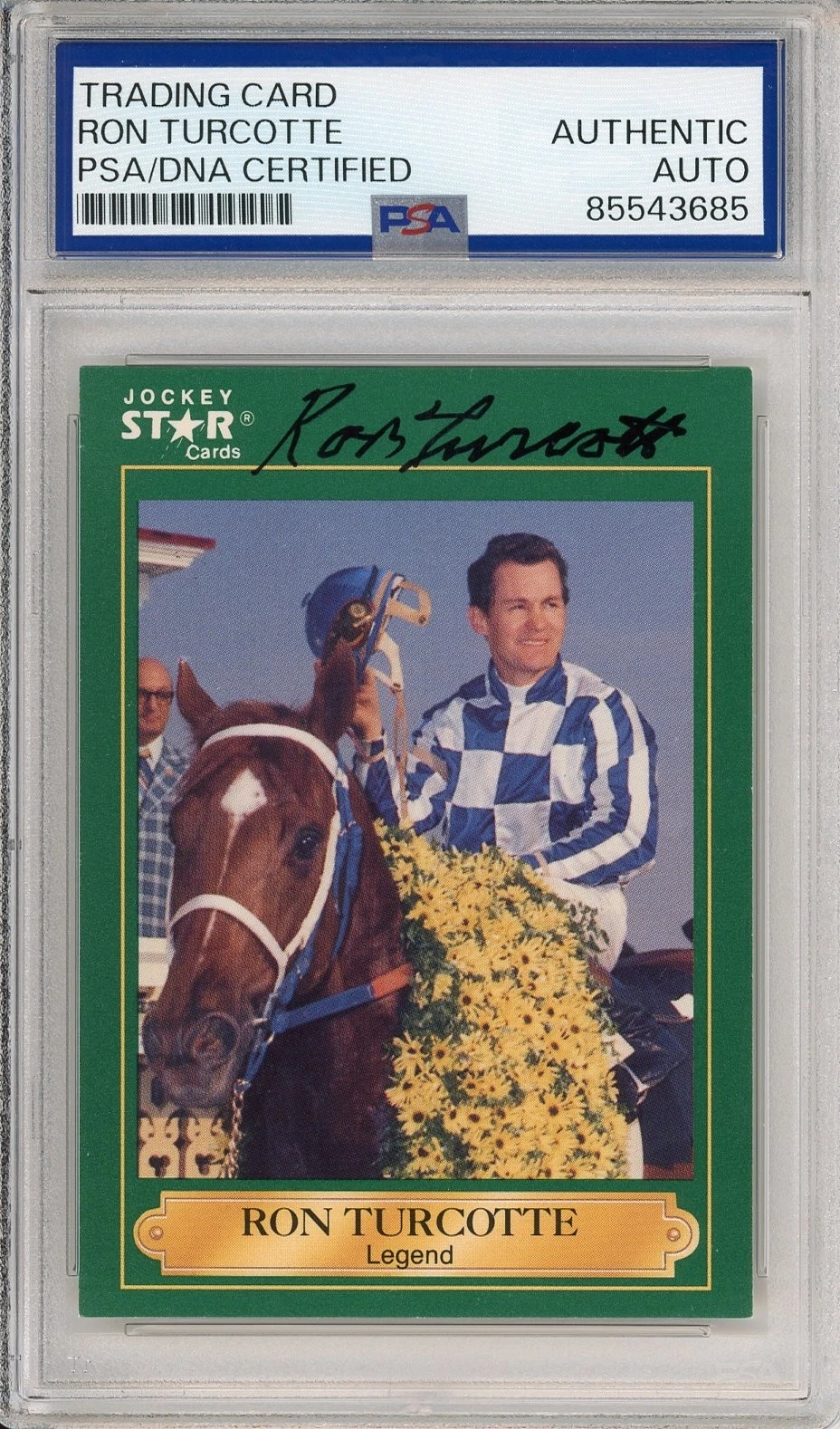 1991 Jockey Star Ron Turcotte SIGNED Card Secretariat PSA DNA COA Autographed