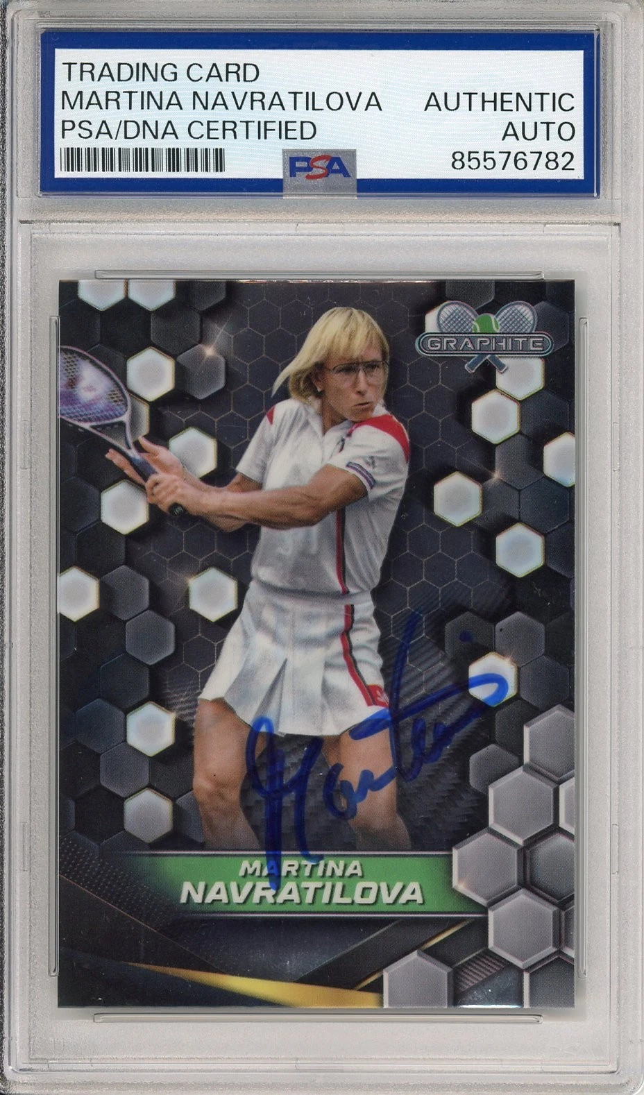 2024 Topps Chrome Graphite Martina Navratilova SIGNED CARD PSA DNA Certified COA