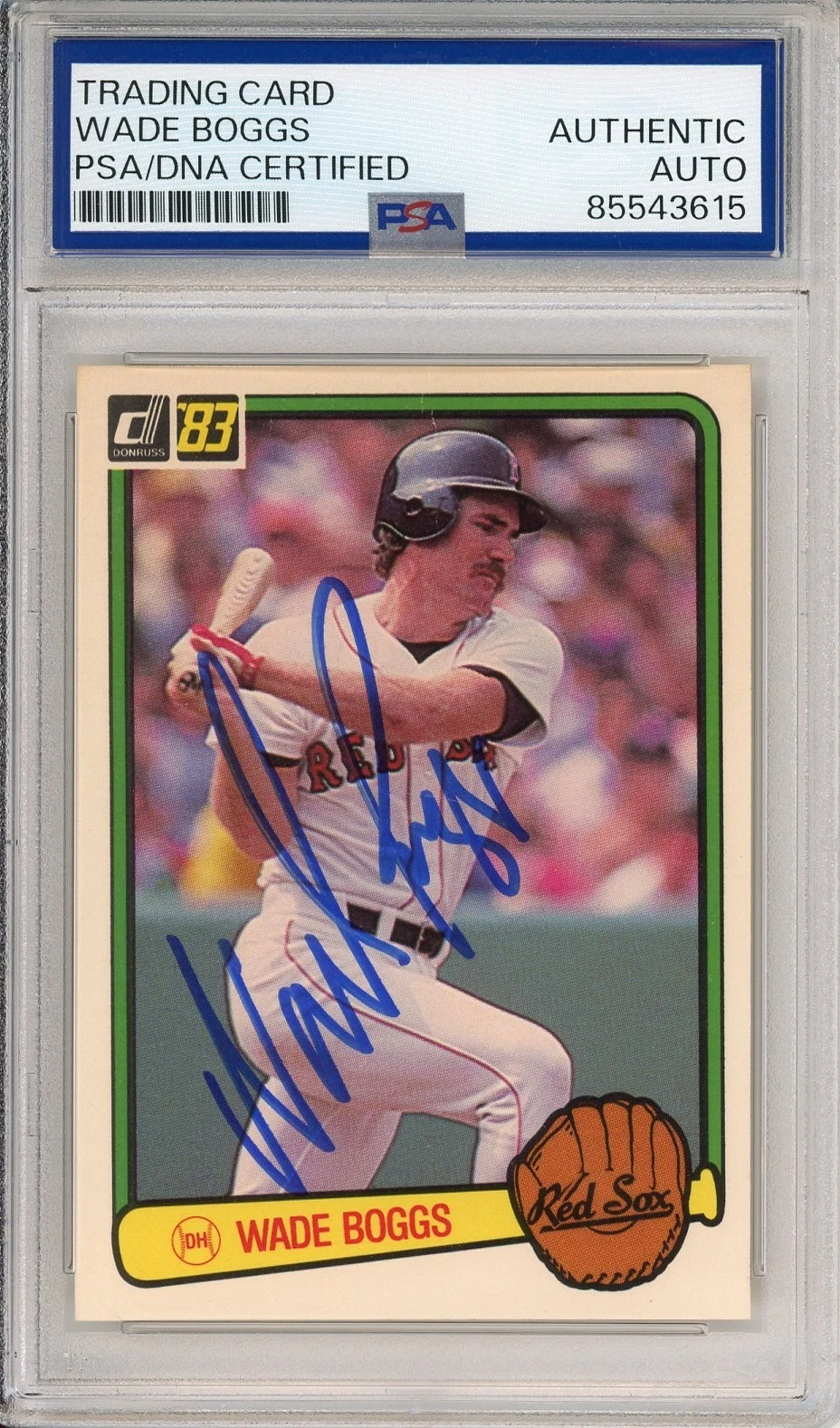 1983 Donruss Wade Boggs SIGNED Rookie RC Card PSA DNA COA Autographed HOF