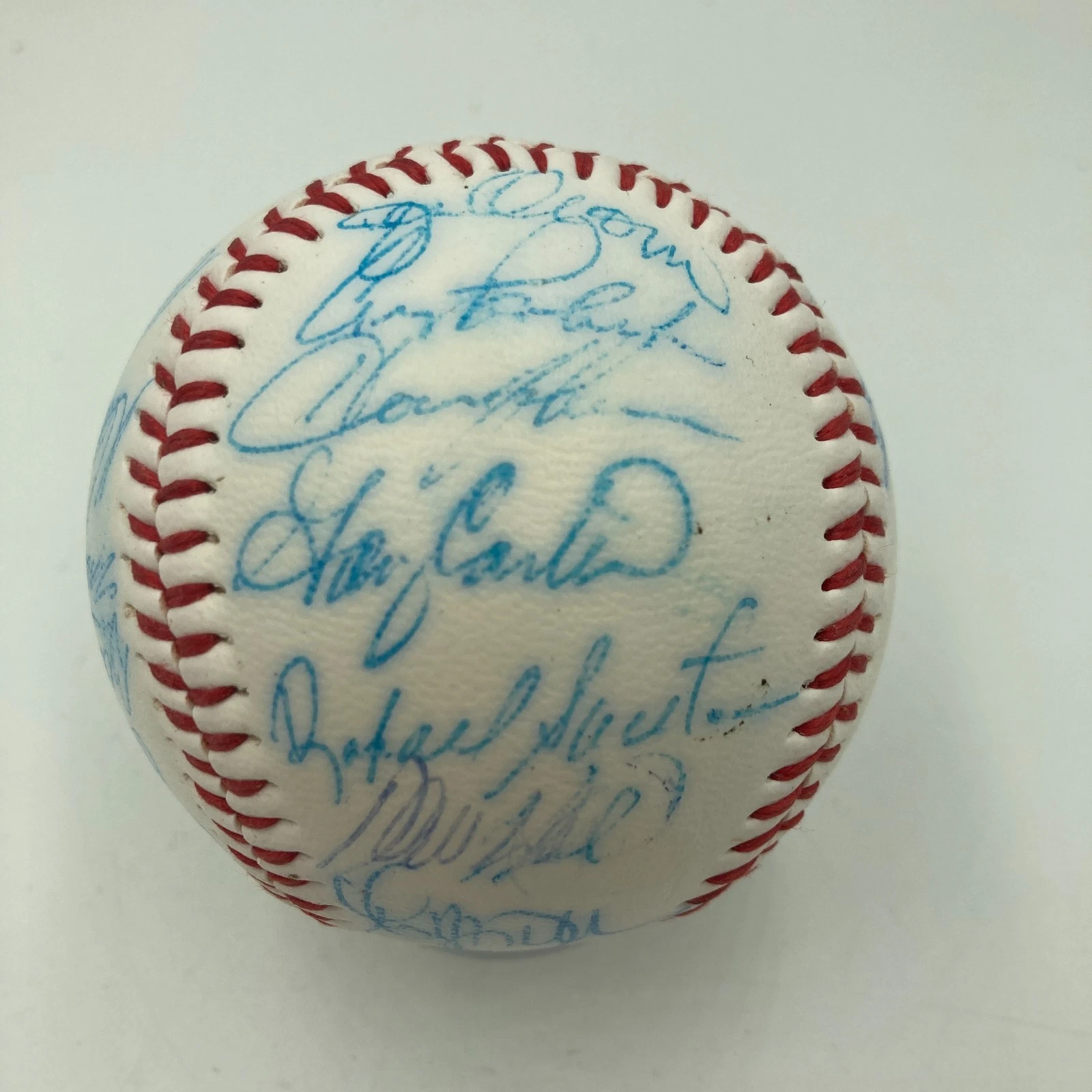 Vintage 1986 New York Mets World Series Champs Team Signed Baseball JSA COA