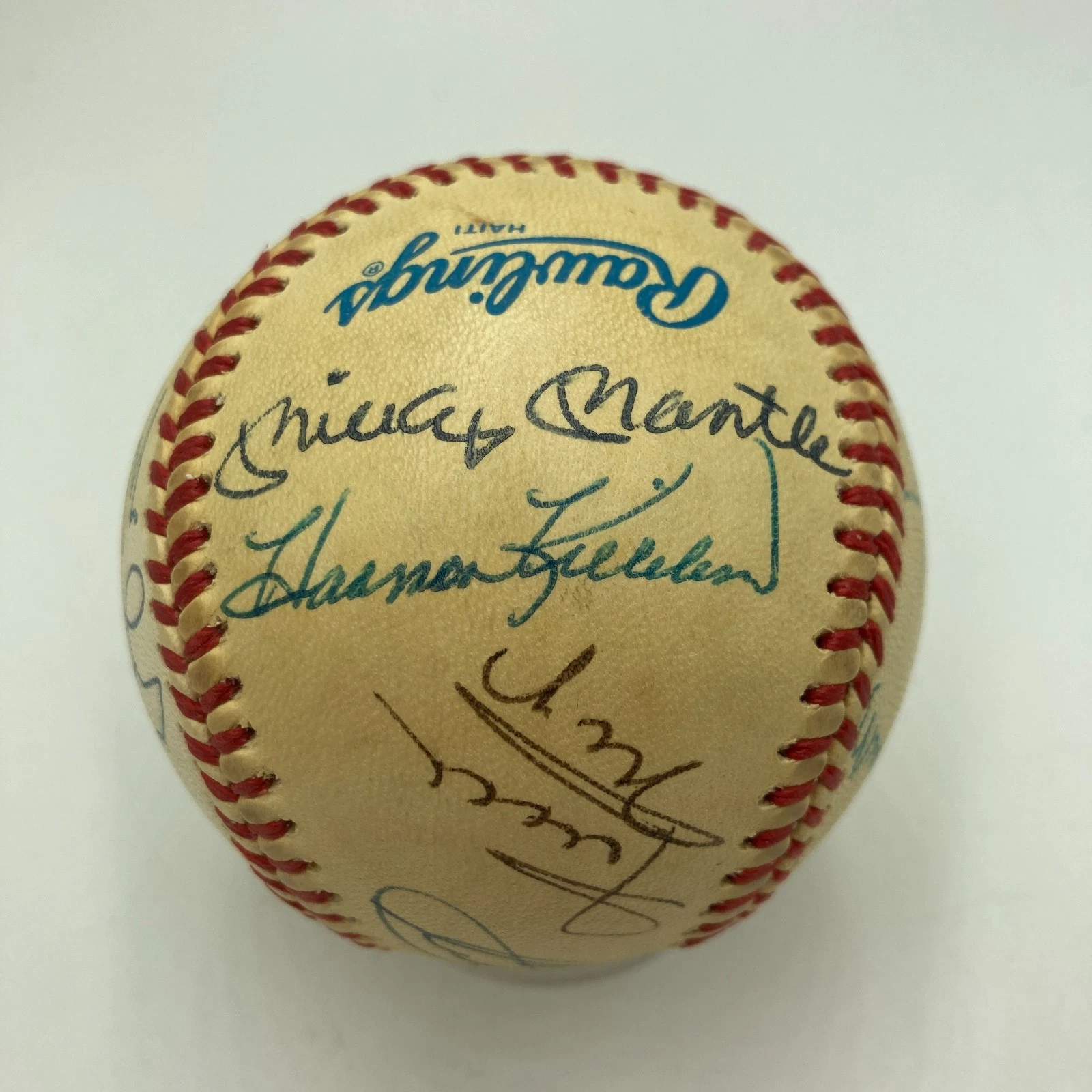 Mickey Mantle & Ted Williams Hall Of Fame Multi Signed Baseball JSA COA
