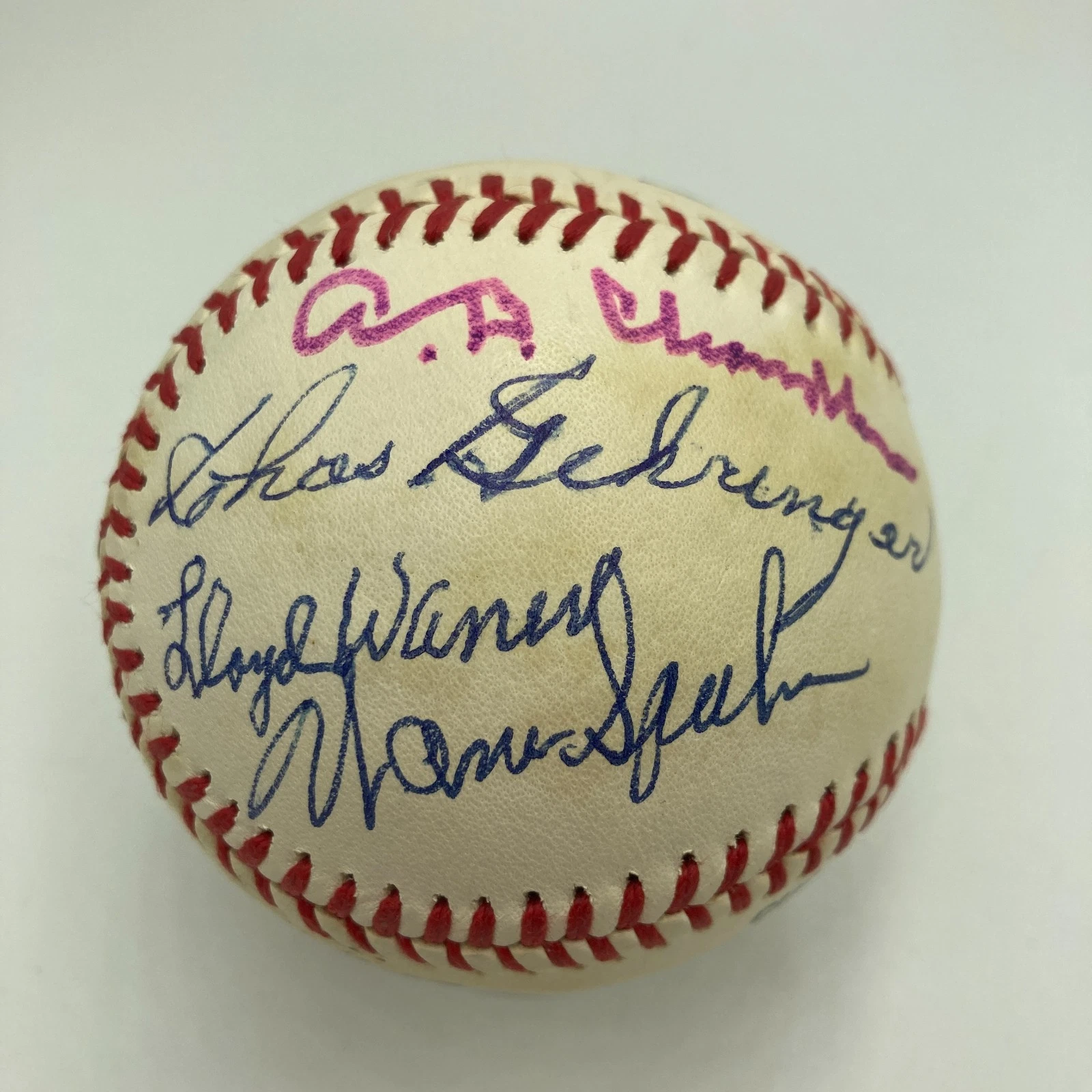 1970's HOF Multi Signed Baseball Red Ruffing Ernie Banks Earl Averill JSA