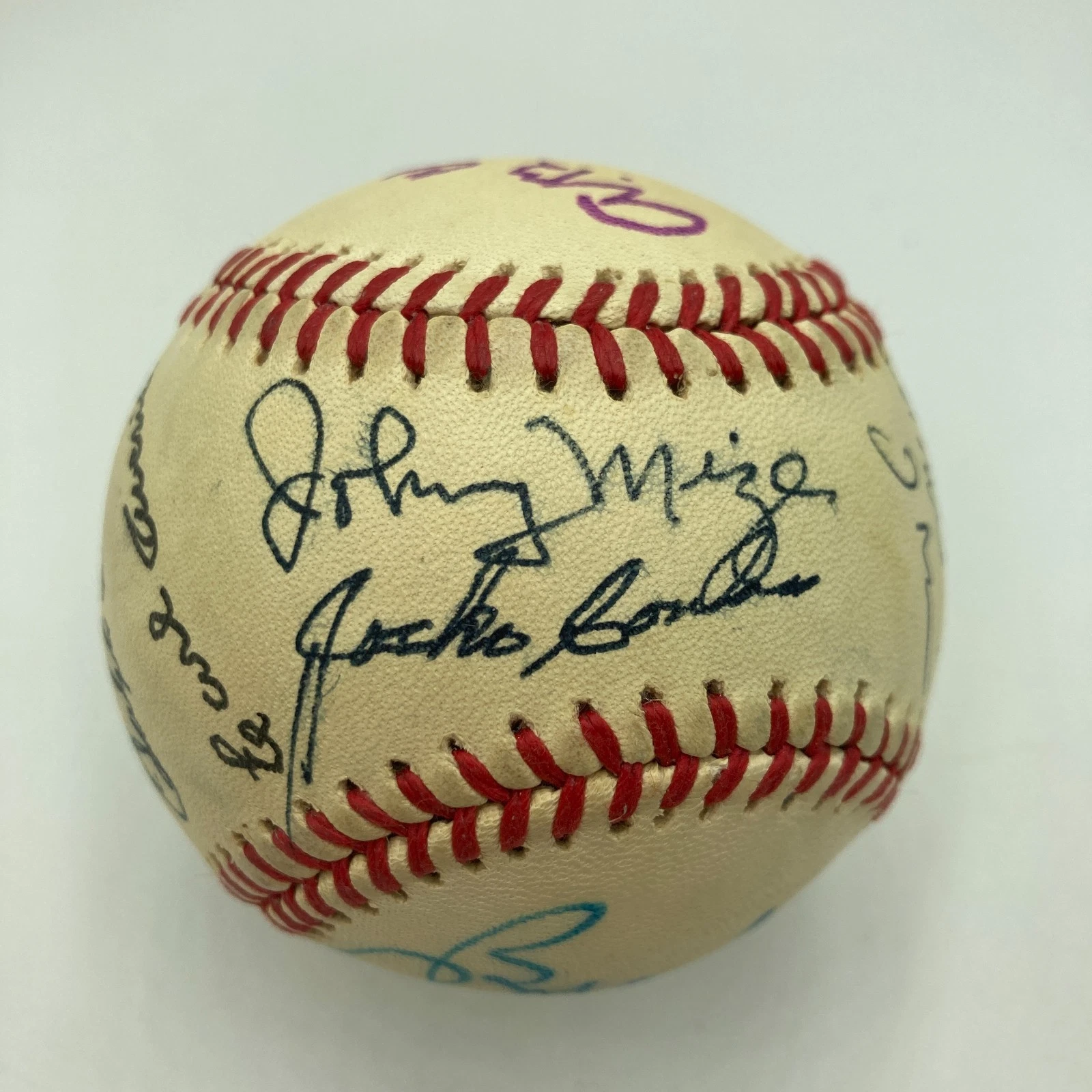 1970's HOF Multi Signed Baseball Earl Averill Burleigh Grimes JSA COA
