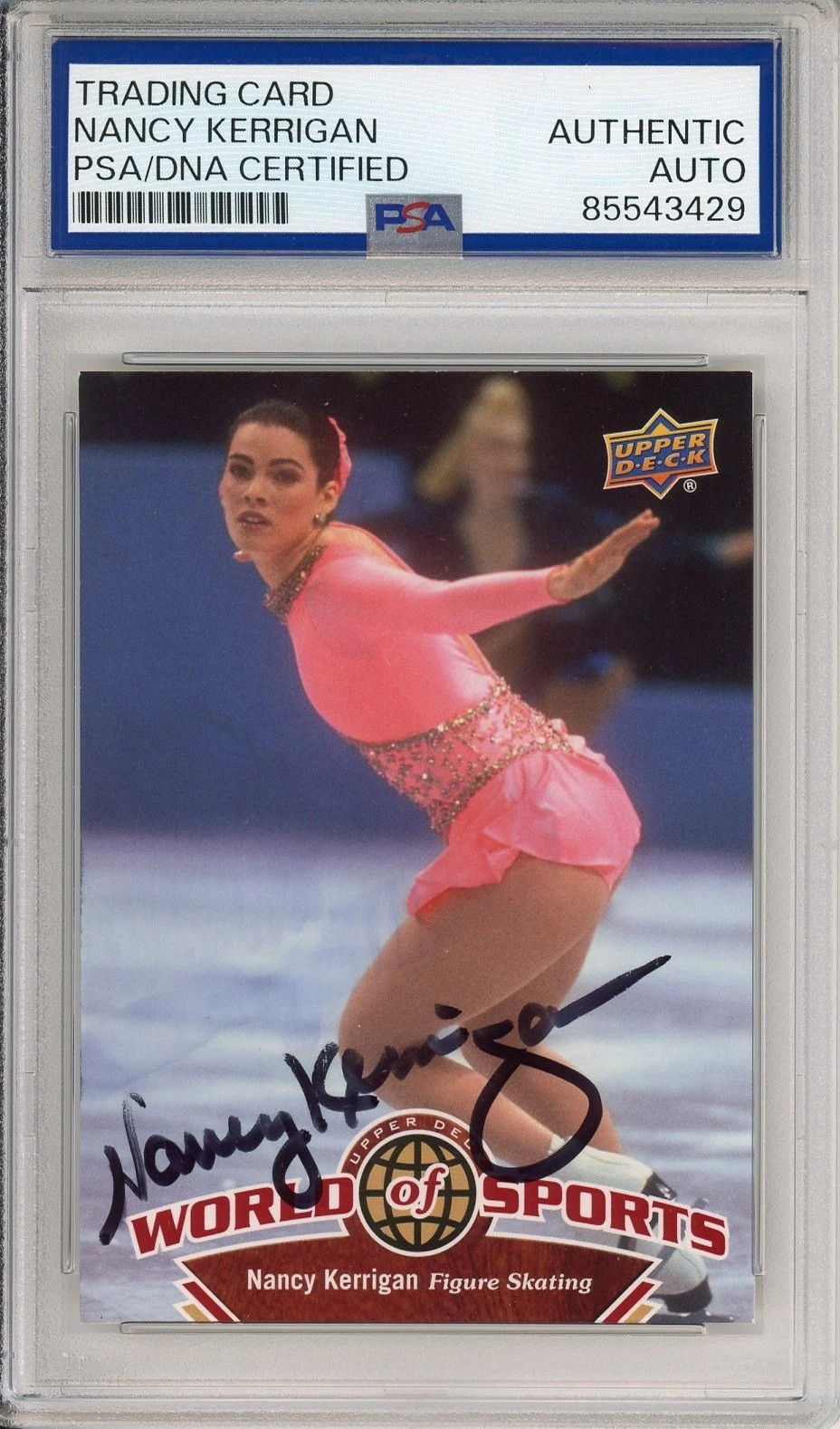 2010 UPPER DECK WORLD OF SPORTS NANCY KERRIGAN SIGNED AUTOGRAPH PSA DNA COA