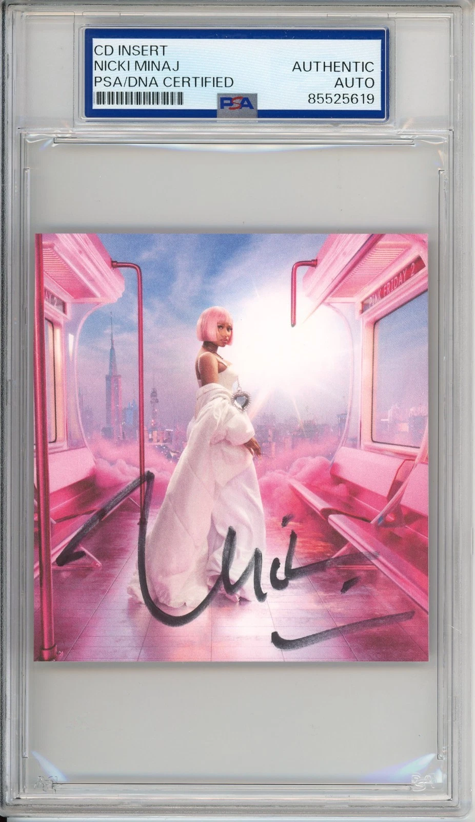Nicki Minaj Pink Friday 2 Album Cover Picture Card SIGNED AUTOGRAPH PSA DNA COA