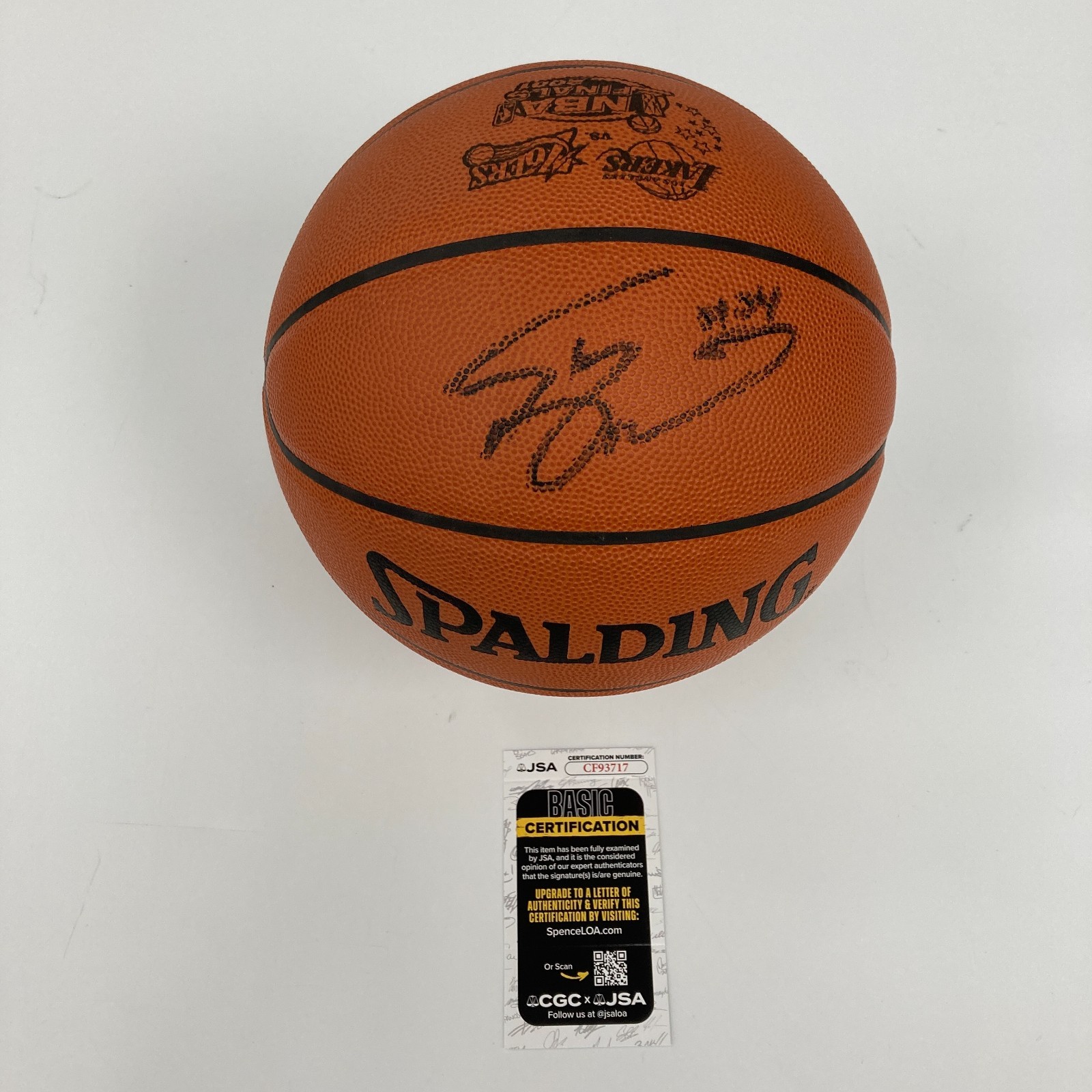 Shaquille O'Neal Signed 2001 Finals Spalding Official Game Basketball JSA COA