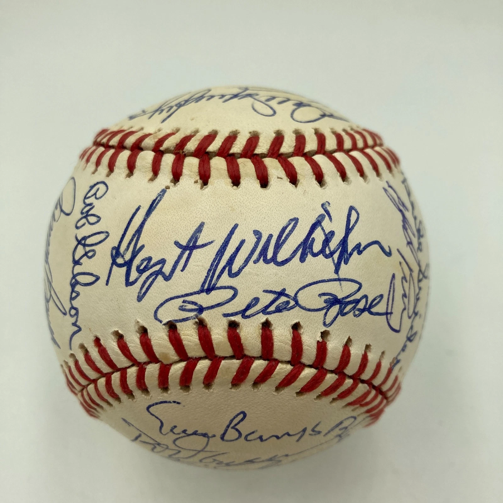 Hall Of Fame Multi Signed Baseball 30 Sigs Ernie Banks Mike Schmidt  JSA COA