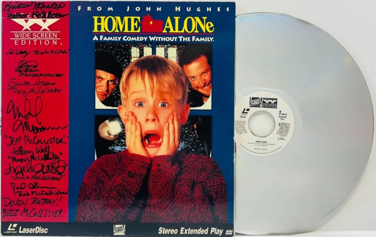HOME ALONE Ratray Minter Wolf +5 Signed Autograph Laserdisc Cover ACOA LOA