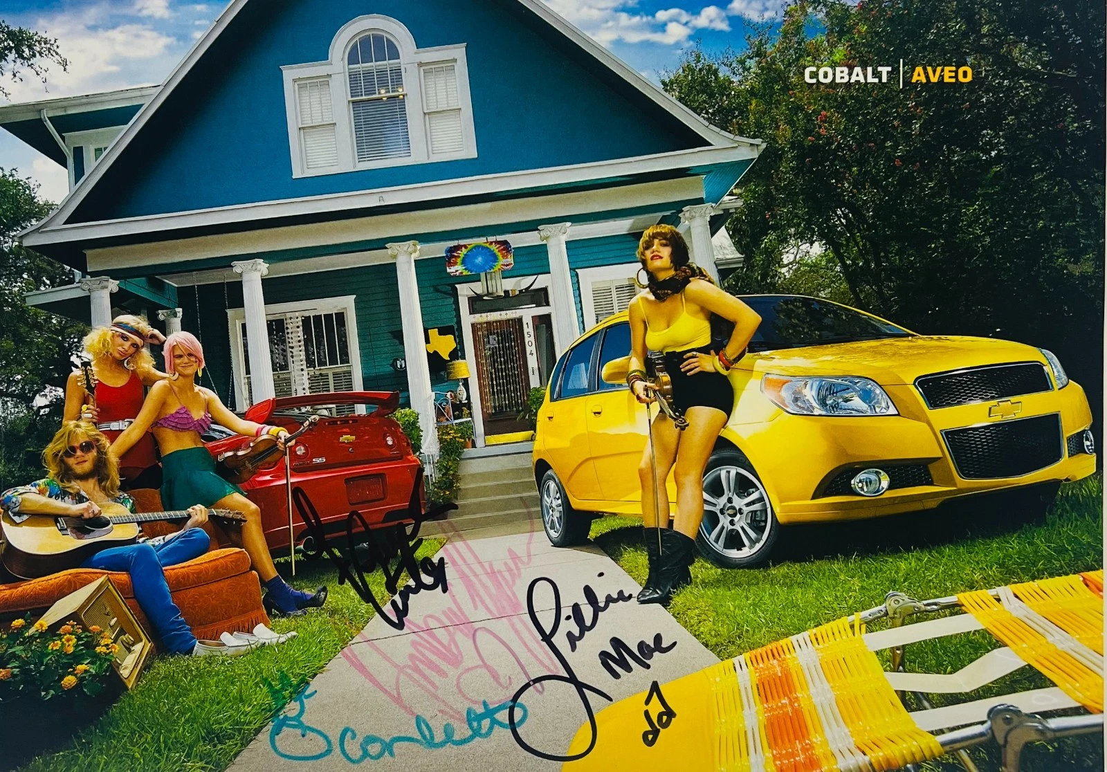 GYPSY Rische x4 Signed Autograph Calendar Page ACOA COA