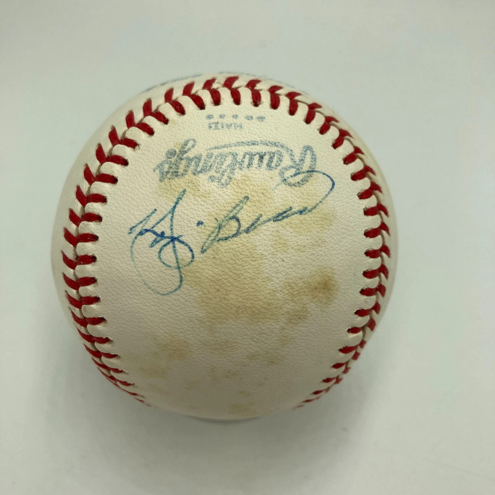 YOGI BERRA SIGNED VINTAGE AMERICAN LEAGUE MACPHAIL BASEBALL PSA DNA COA COLLECTIBLE MEMORABILIA