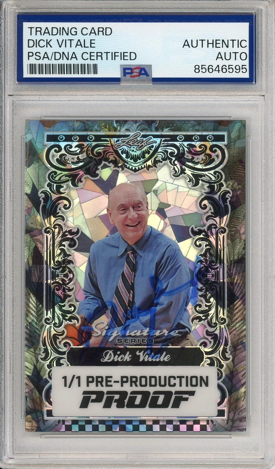 2024 LEAF SIGNATURE SERIES DICK VITALE  SIGNED 1/1 PROOF PSA DNA COA AUTOGRAPH