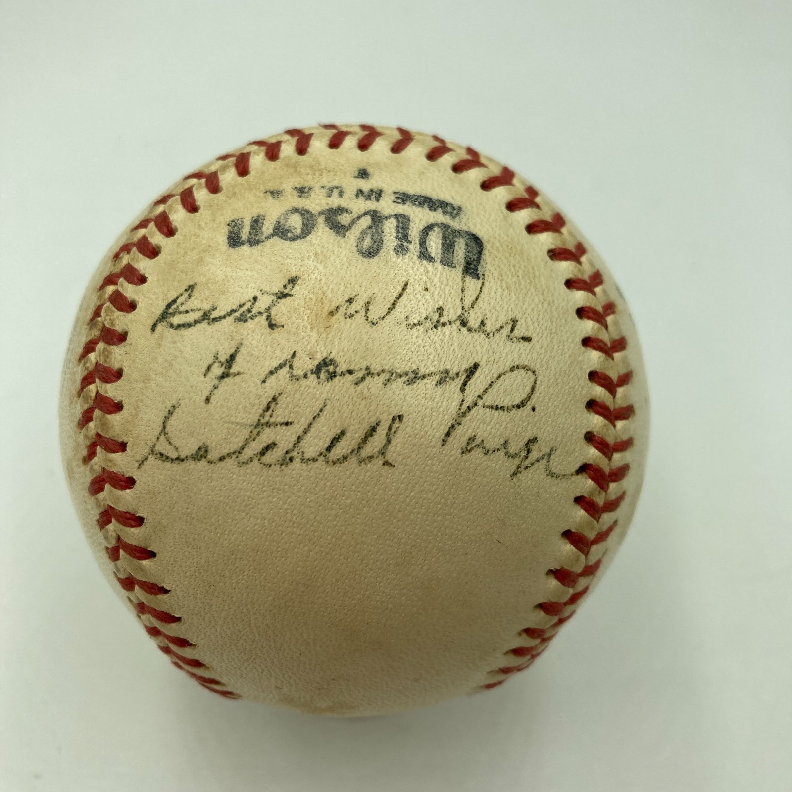 Satchel Paige Signed Baseball Displays As Single Signed JSA COA