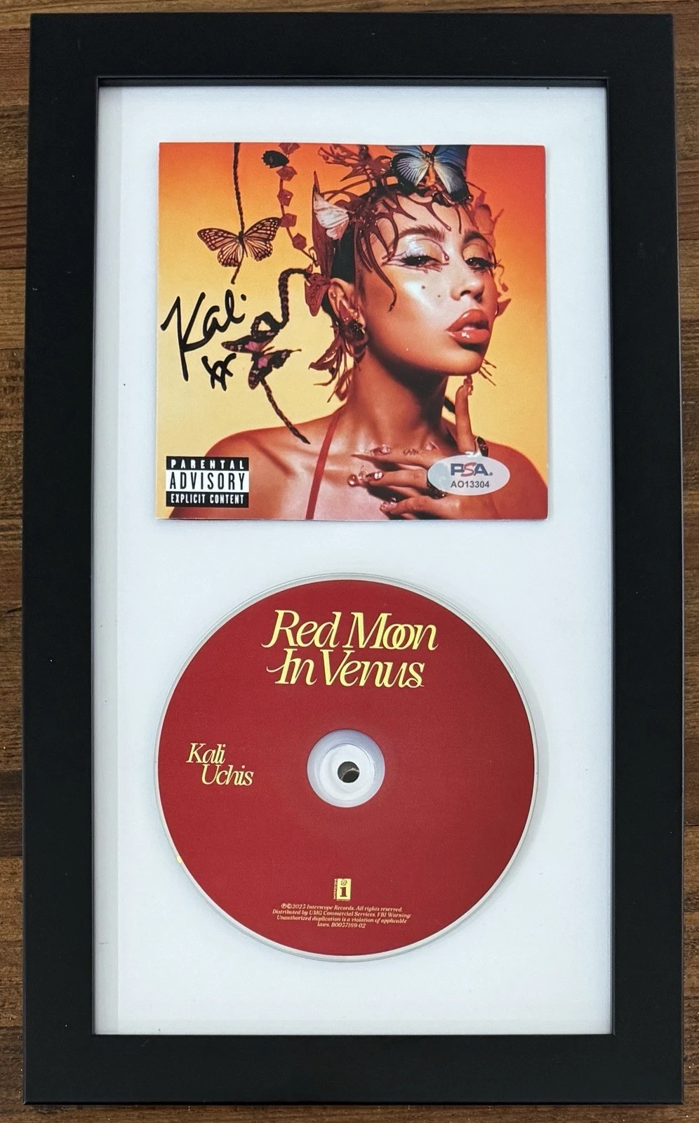 FRAMED Kali Uchis Red Moon In Venus SIGNED CD Cover Book AUTOGRAPH PSA DNA COA