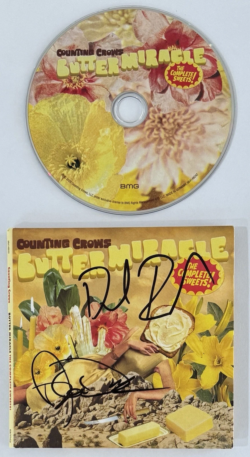 Dual SIGNED Counting Crows Butter Miracle CD Album Cover Jacket BAS Beckett COA
