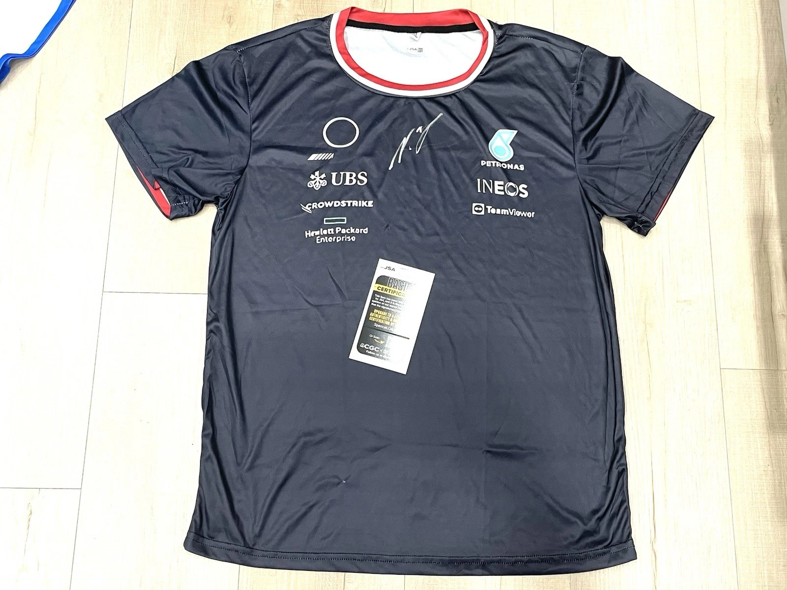 Valtteri Bottas Hand Signed Petronas Mercedes Shirt F1 Formula 1 JSA Cert #1