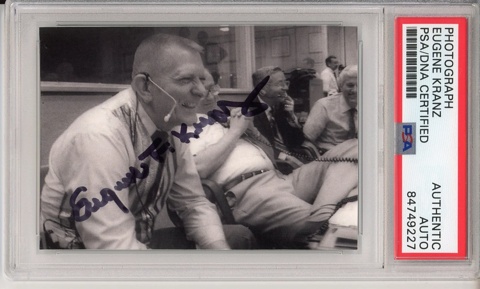 NASA FLIGHT DIRECTOR EUGENE KRANZ SIGNED APOLLO PICTURE PSA DNA COA AUTOGRAPH