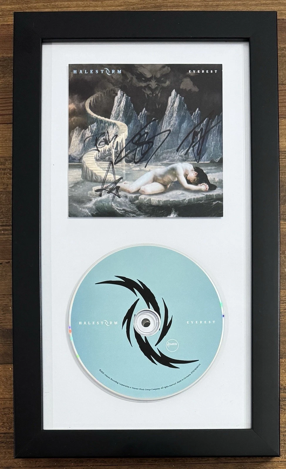 Halestorm FRAMED BAND SIGNED Everest Album Cover Art Card & CD BAS Beckett COA