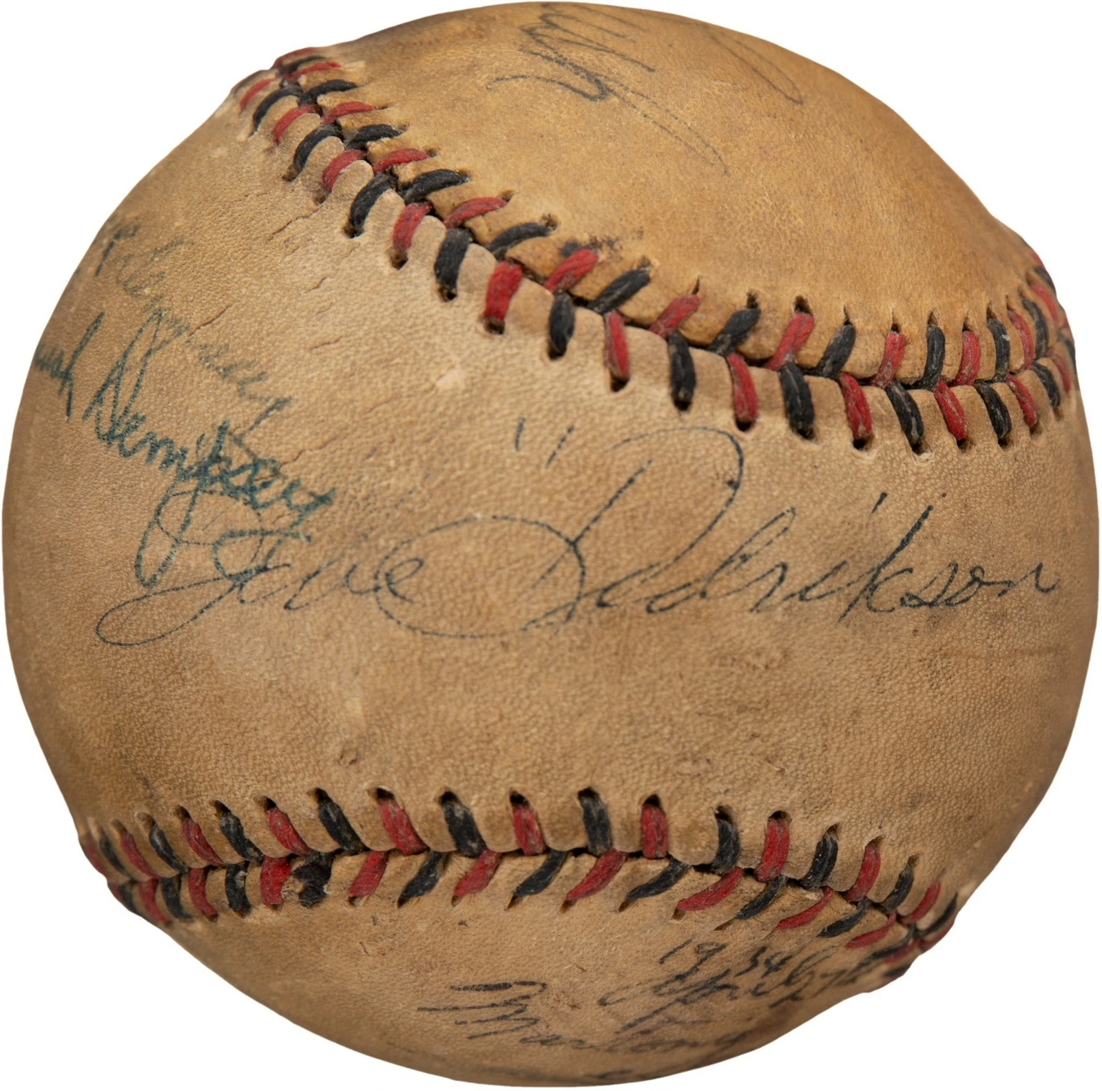 Babe Didrikson Zaharias & Jack Dempsey Signed 1932 Baseball PSA DNA & JSA COA