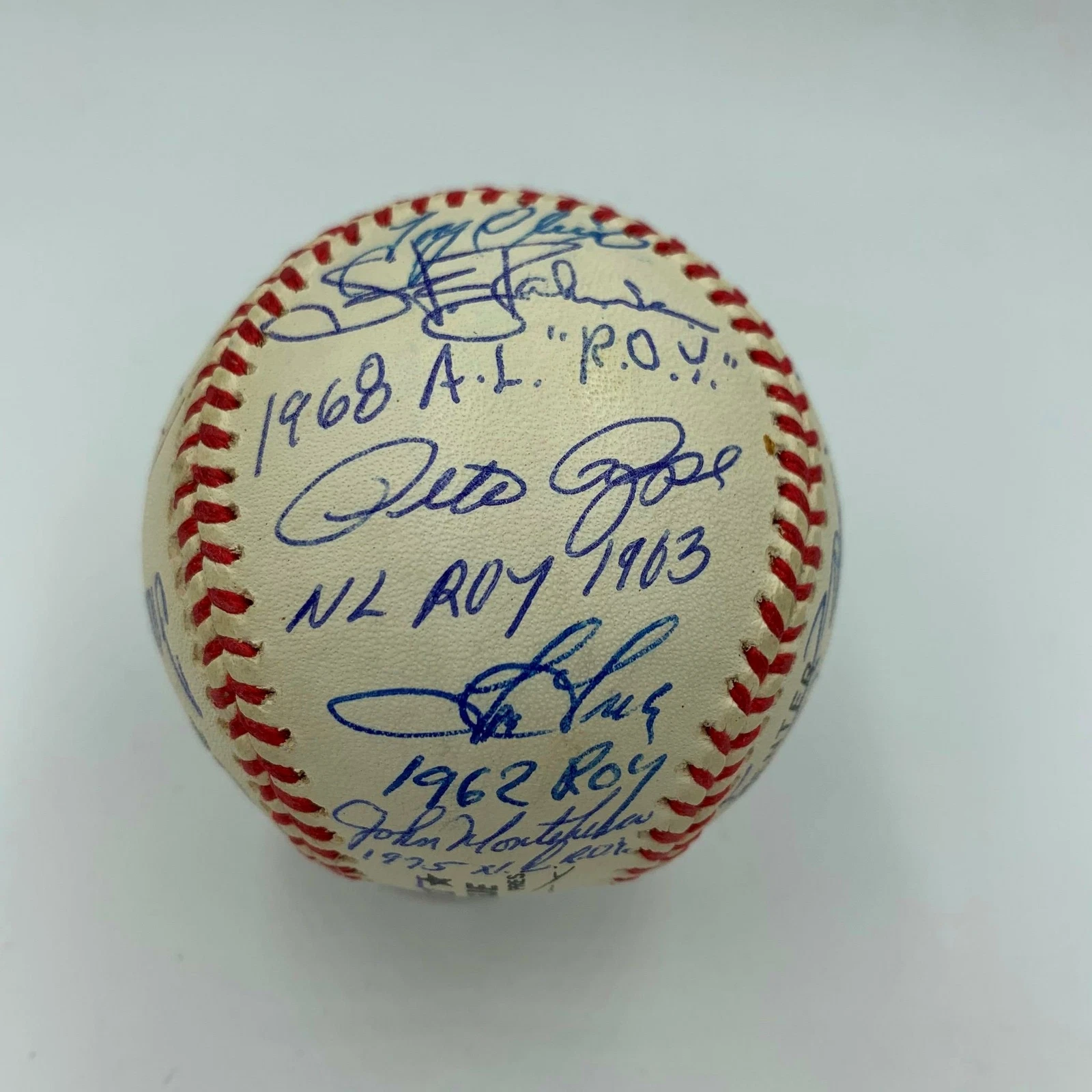 Beautiful Rookie Of The Year Multi Signed Baseball 23 Sigs Tom Seaver JSA COA